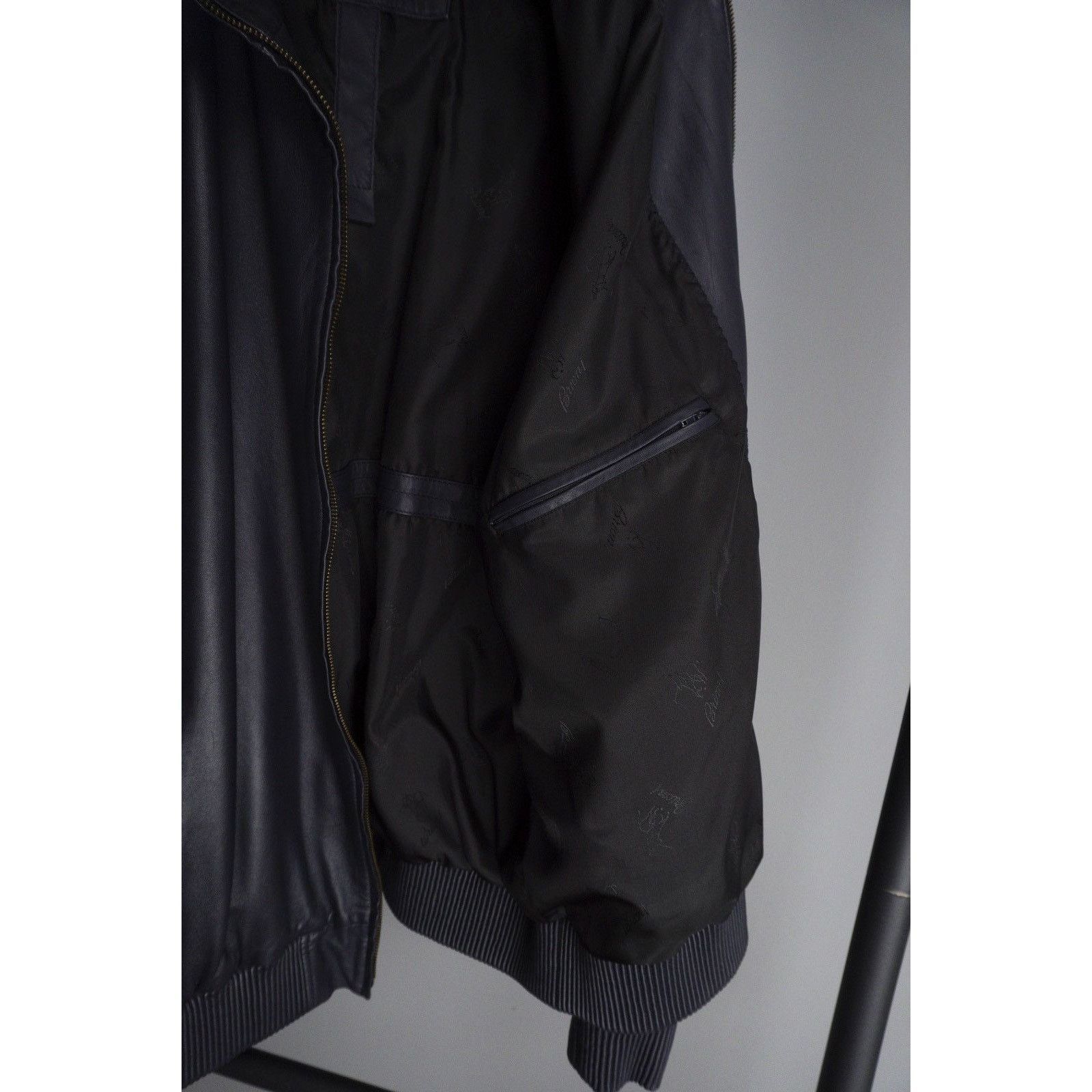 Brioni Brioni dark blue leather jacket Size US XL / EU 56 / 4 - 10 Thumbnail