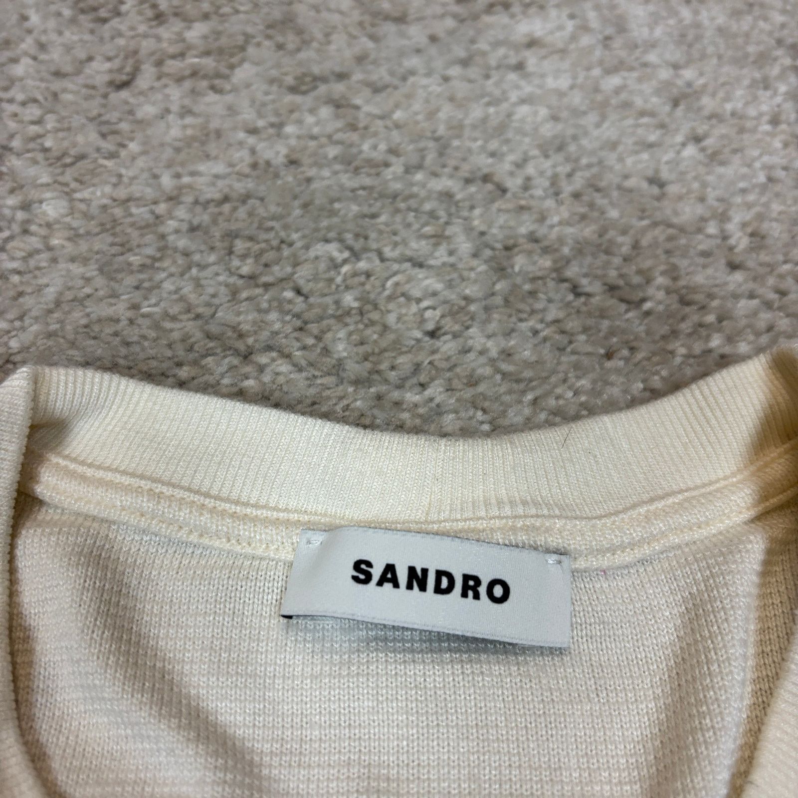Sandro Sandro Round Mock Neck Short Sleeve T Shirt Men's Large Size US L / EU 52-54 / 3 - 6 Thumbnail
