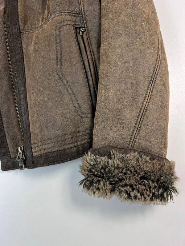 Emporio Armani Armani Jeans Womens Brown Faux Fur Lined Jacket Size M Size M / US 6-8 / IT 42-44 - 4 Thumbnail