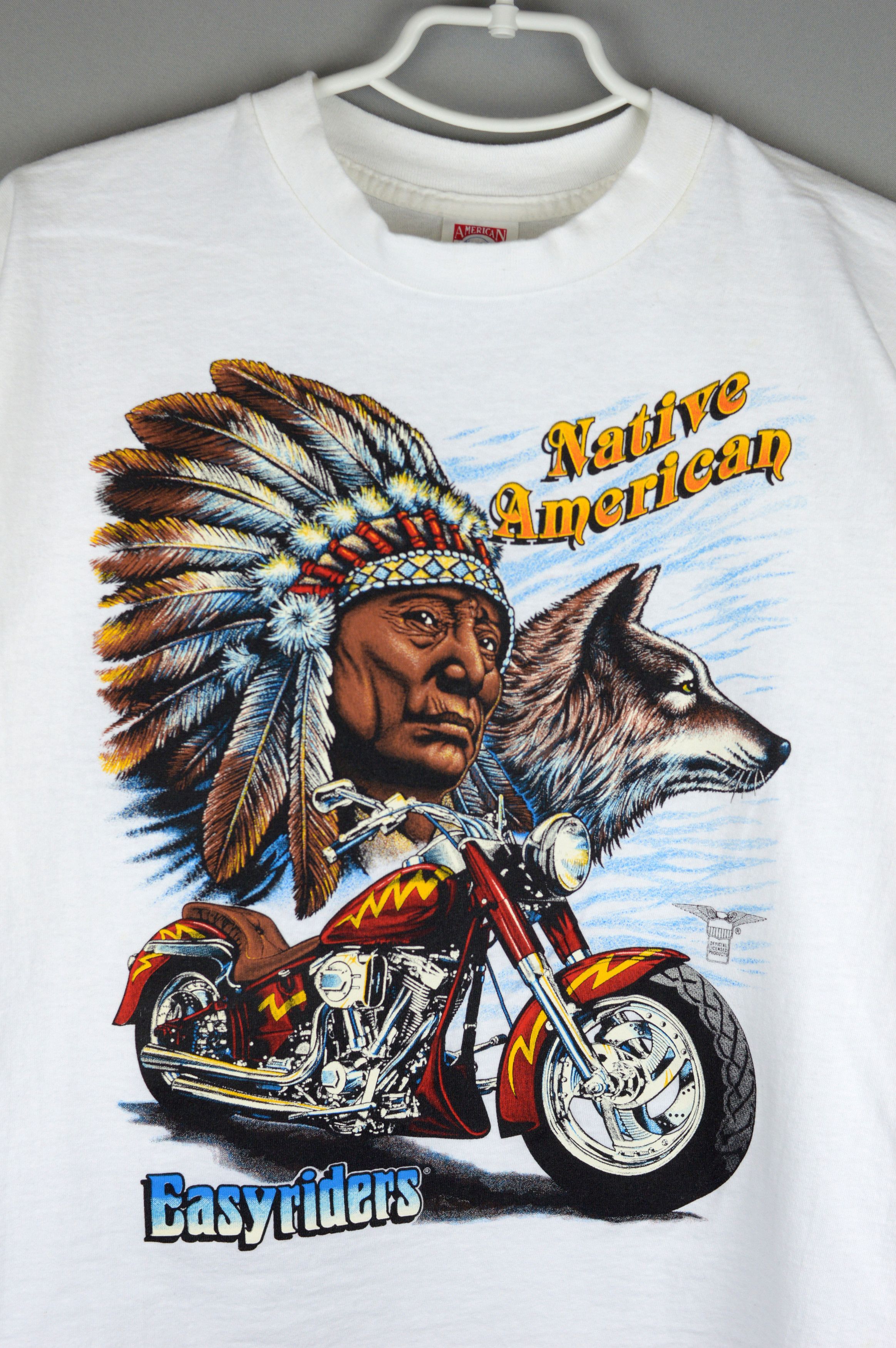 Vintage Vintage Easyriders Native American/Eagle 90s t shirt Size US L / EU 52-54 / 3 - 2 Thumbnail