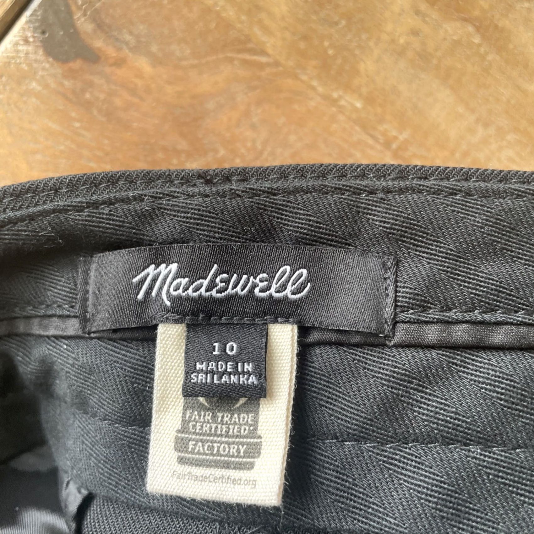 Madewell Madewell Pants Dress Wide-Leg High Rise Black Wool/Poly Blend Size 10 Women's Size 32" / US 10 / IT 46 - 3 Thumbnail