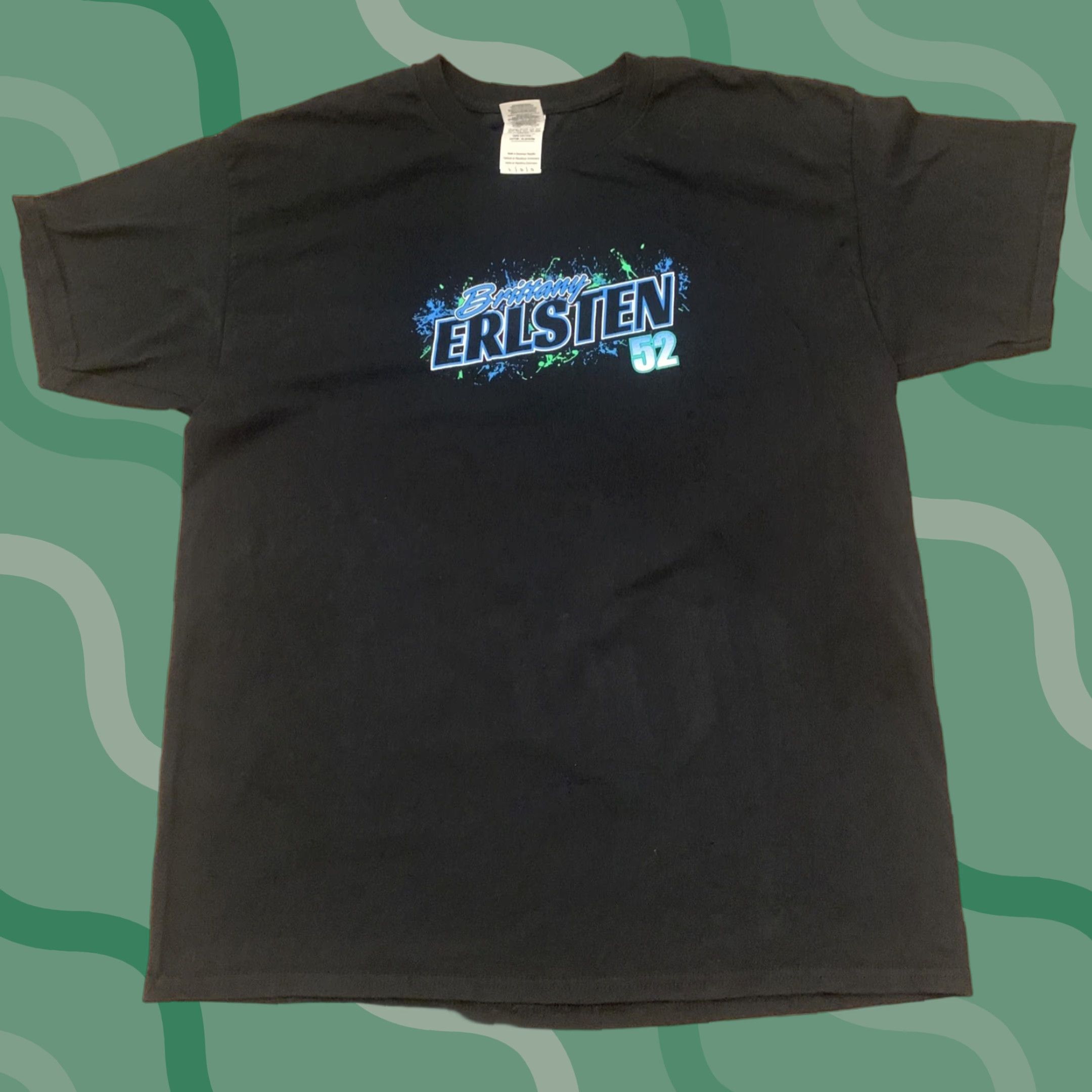 Vintage AND Midget Racing T-Shirt Adult Large Black Brittany Erlsten Race Car Driver Mens Size US L / EU 52-54 / 3 - 1 Thumbnail