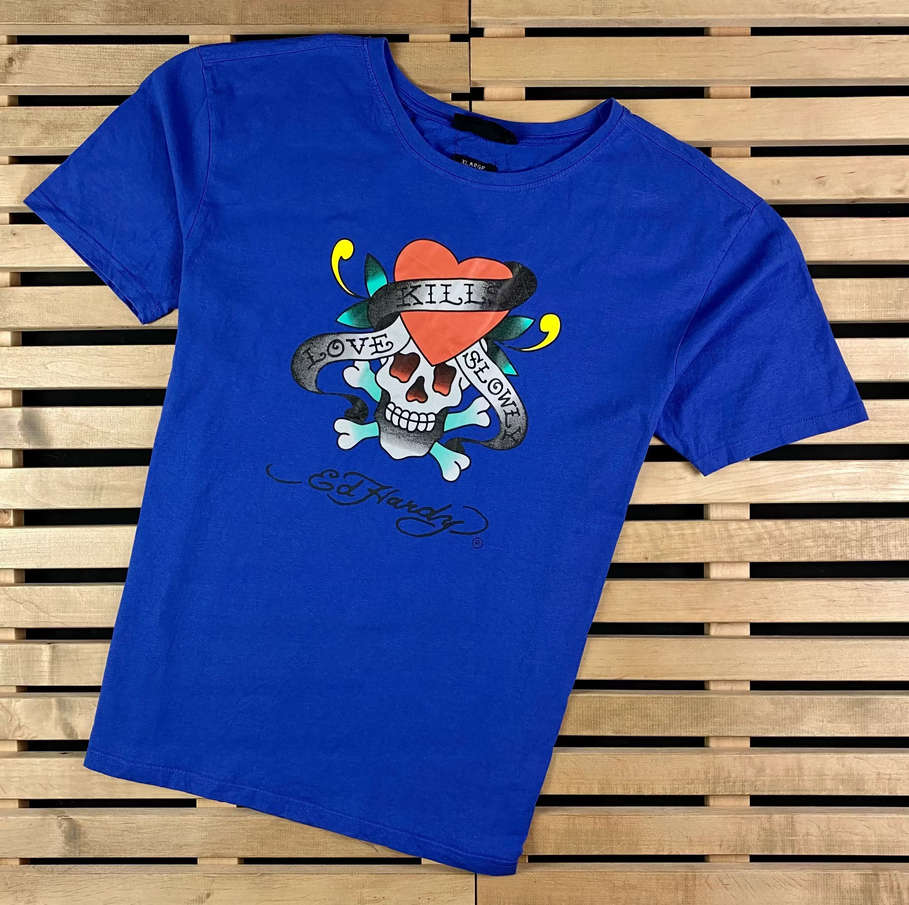 Band Tees × Ed Hardy × Vintage Vintage T Shirt Ed Hardy Size XL Size US XL / EU 56 / 4 - 1 Thumbnail