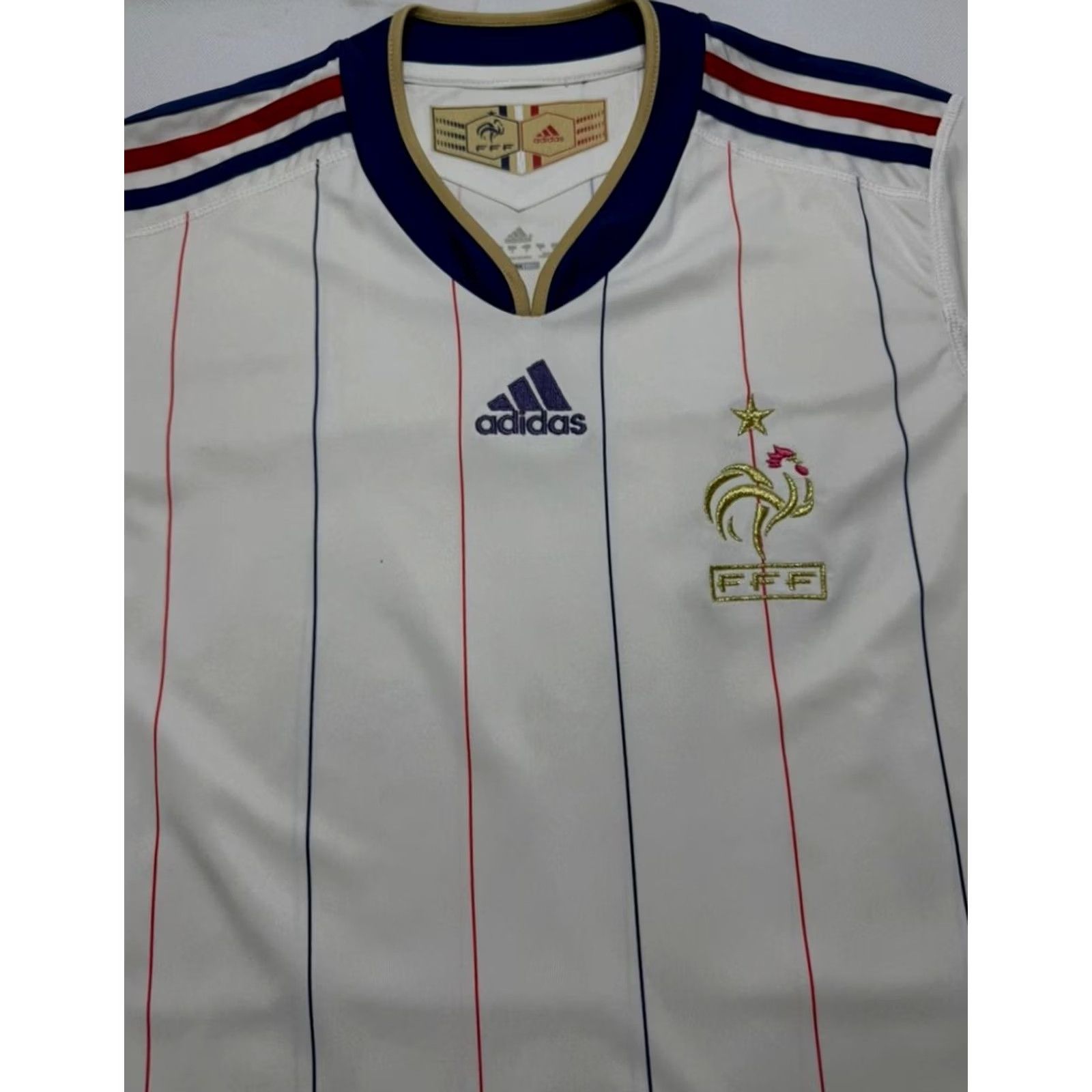 Adidas Adidas France World Cup Jersey | Men's Polo | Size: S | White Jersey Short Sleeve Soccer Shirt - Adidas Soccer Size US S / EU 44-46 / 1 - 4 Thumbnail