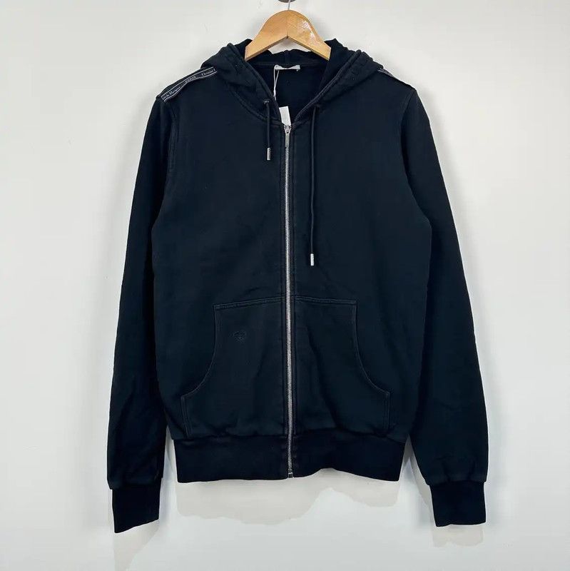 Dior Dior Black Embroidered Men's Zip-Up Hoodie 0089 Size US M / EU 48-50 / 2 - 1 Thumbnail