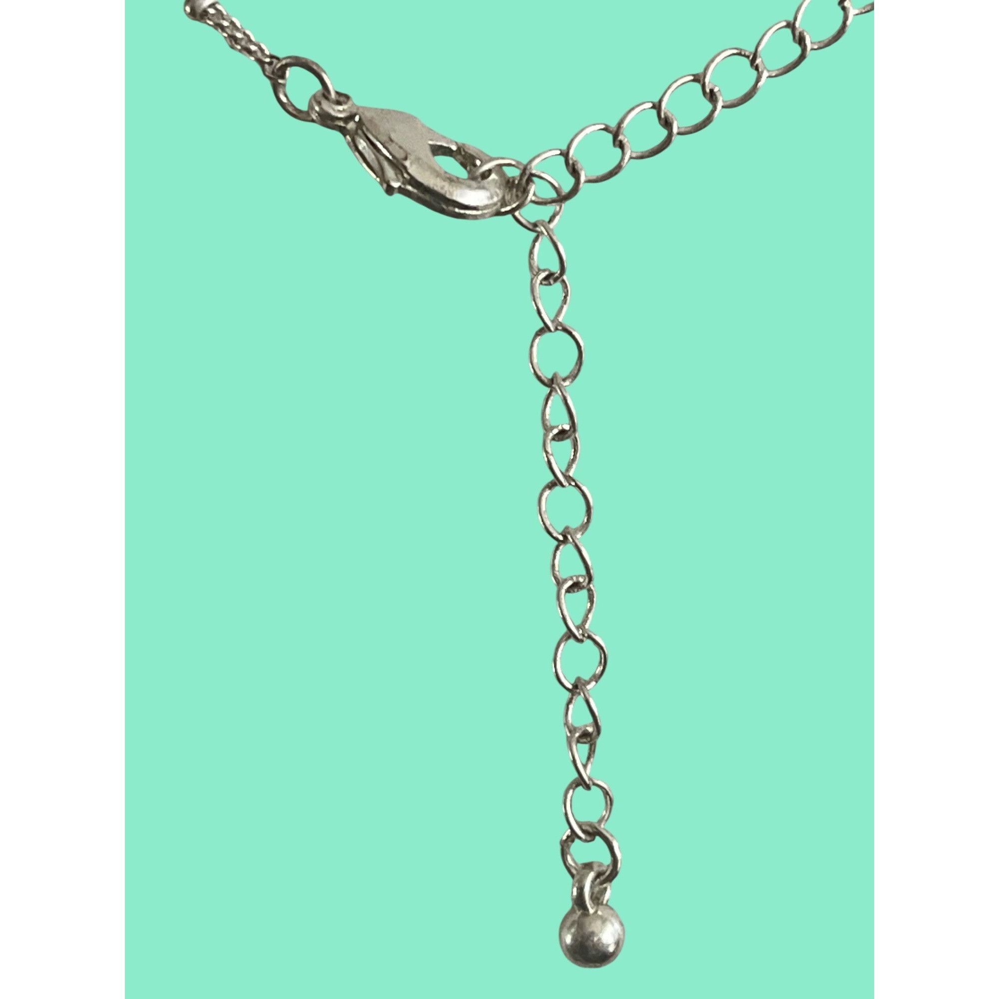 Other Silver toned Chain Necklace With Gray Stone Pendant Size ONE SIZE - 6 Thumbnail