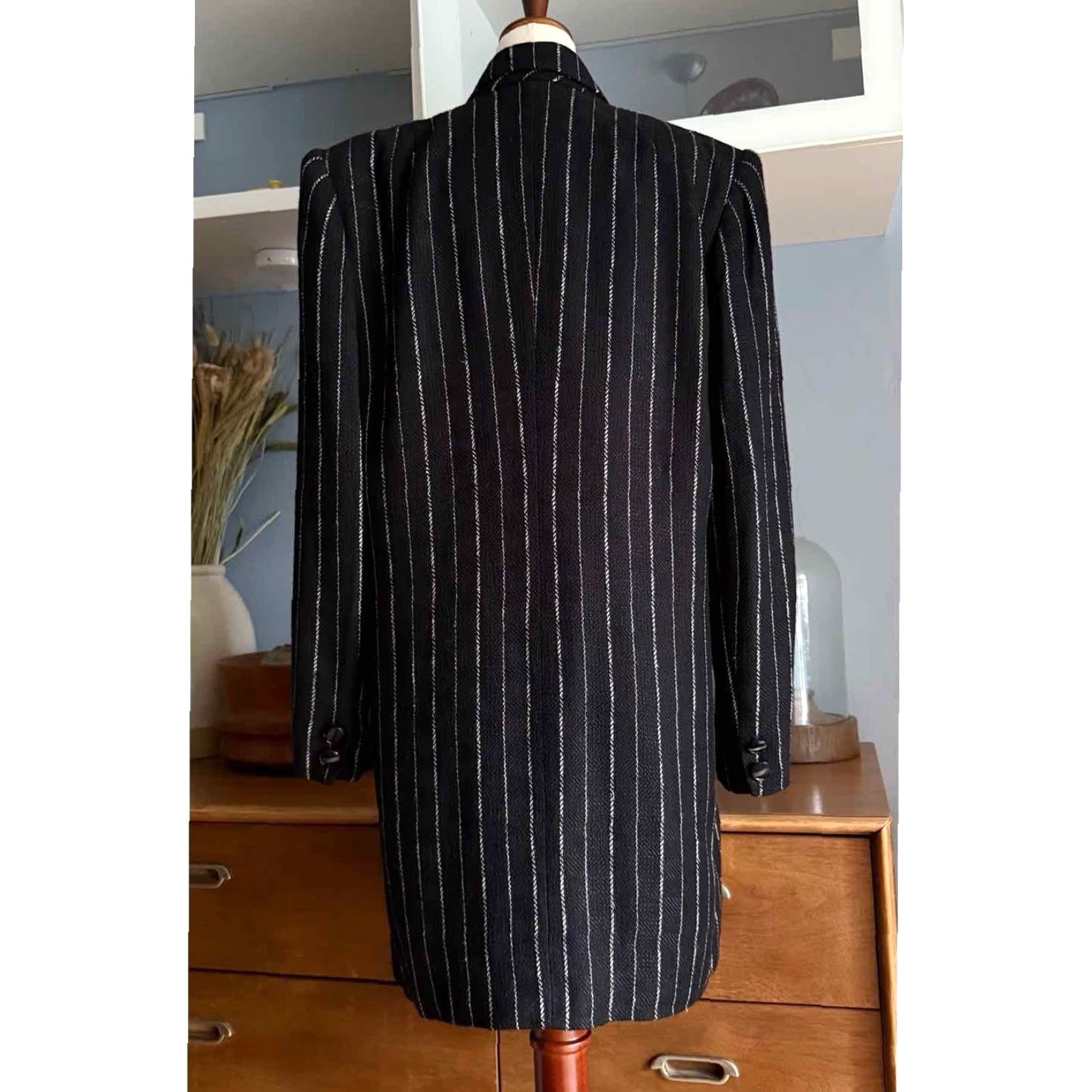 Vintage VINTAGE Lilli Ann Adolph Schuman Tweed Jacket Skirt Suit Black White Stripe L Size 36" / US 14 / IT 50 - 5 Thumbnail
