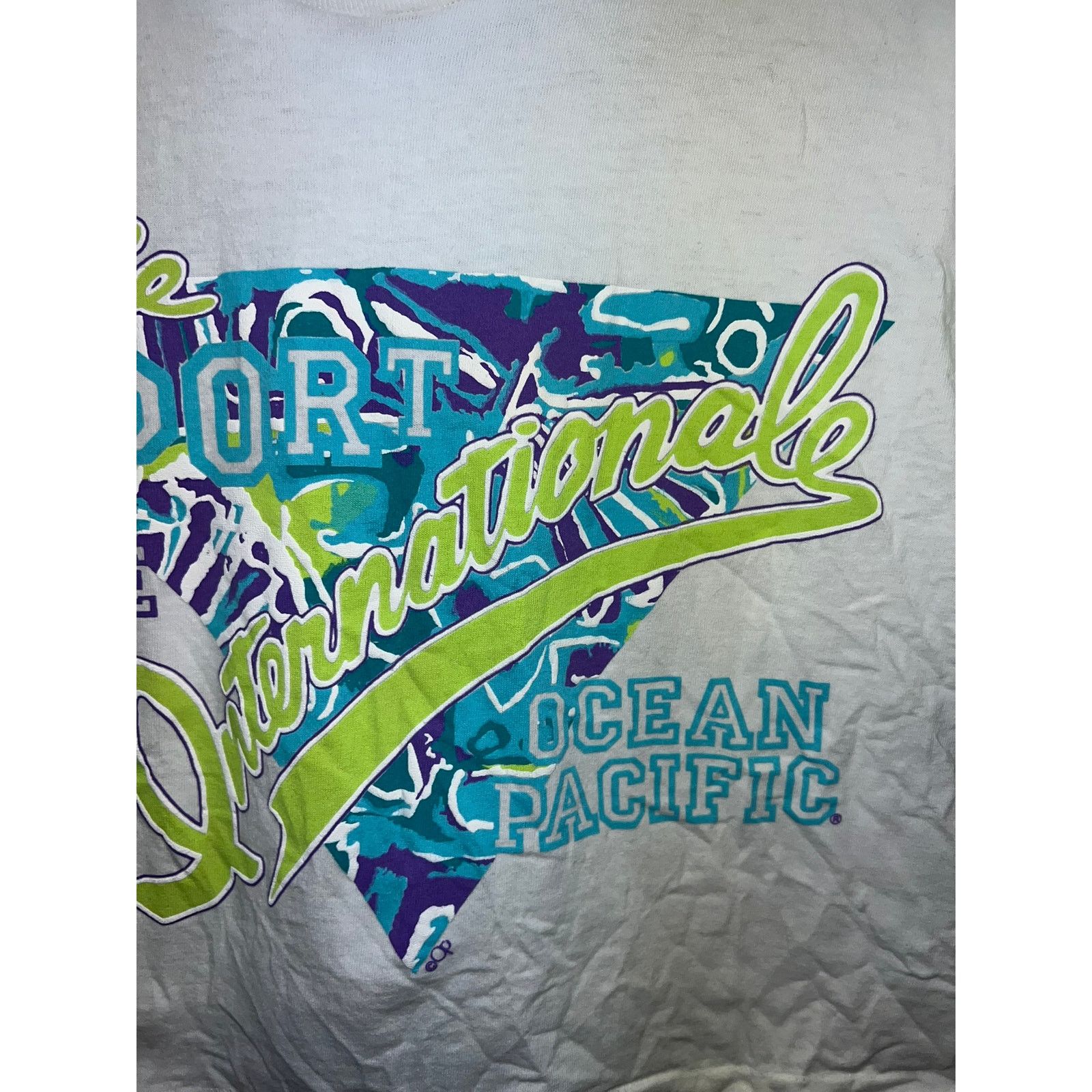 Ocean Pacific Womens Ocean Pacifc Top Le Sport OP Crop Top Shirt Women L Size L / US 10 / IT 46 - 4 Thumbnail