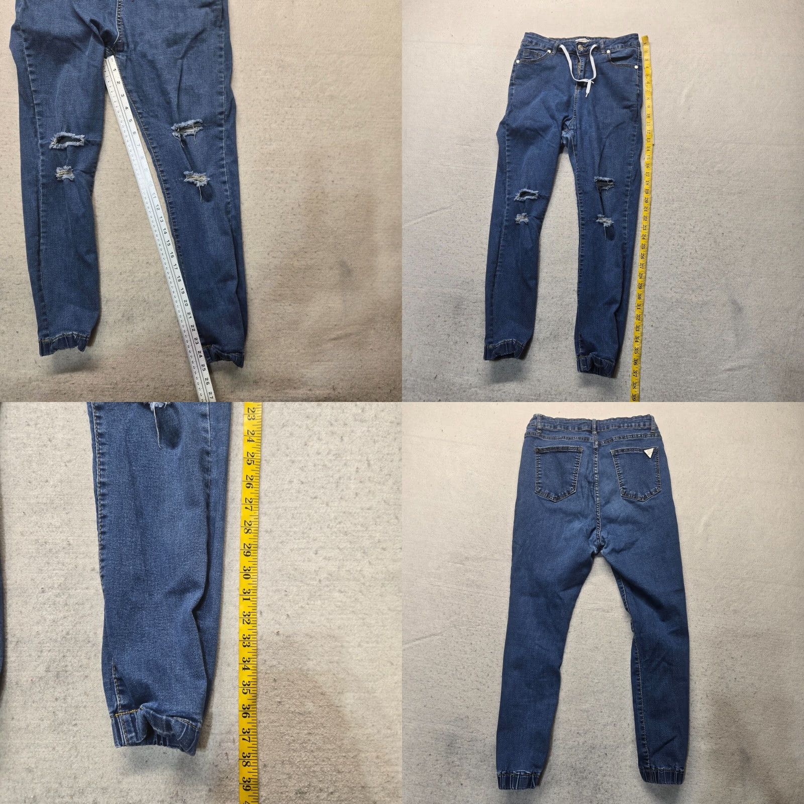 Vintage ACE High Rise Distressed Skinny Jeans Adult Women's Size 14 Blue Denim Size 36" / US 14 / IT 50 - 8 Thumbnail