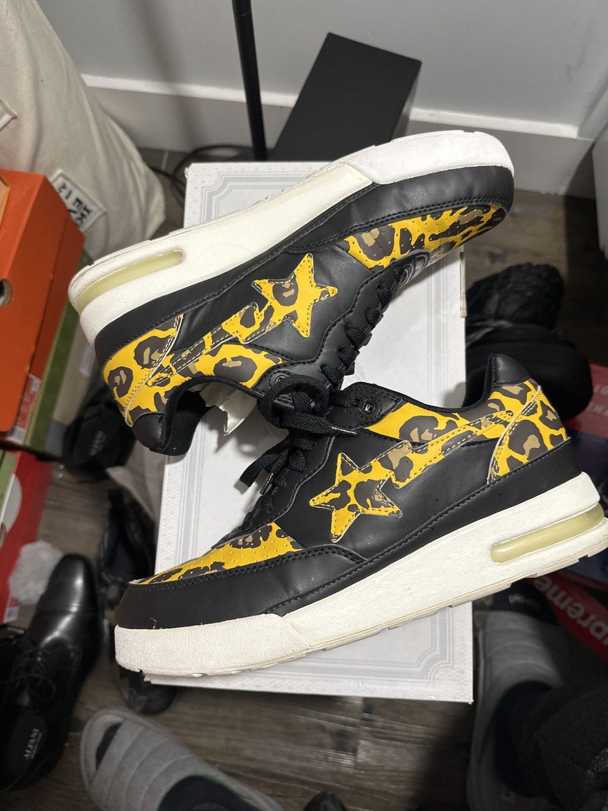 Bape 2014 Bapesta Roadsta Leather Leopard Print Size US 9.5 / EU 42-43 - 5 Thumbnail