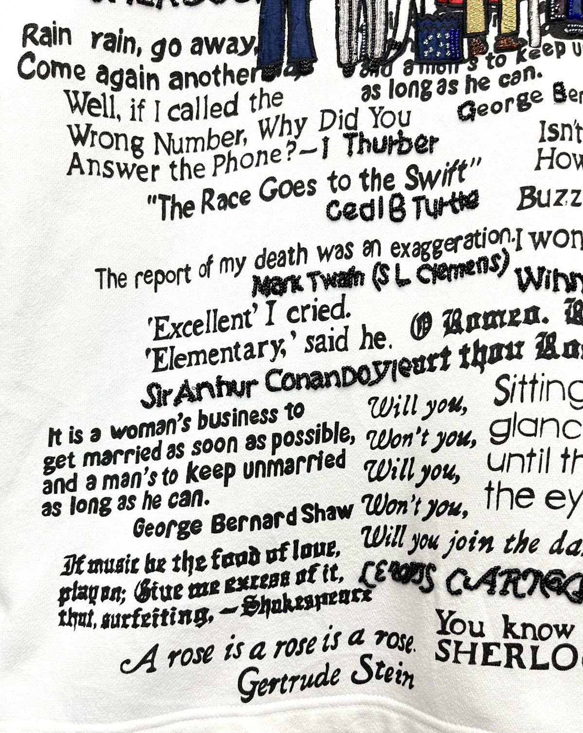 Designer ASHIYA Art Vintage Famous Poems Quotes Mock Neck Sweatshirt Size US M / EU 48-50 / 2 - 11 Thumbnail