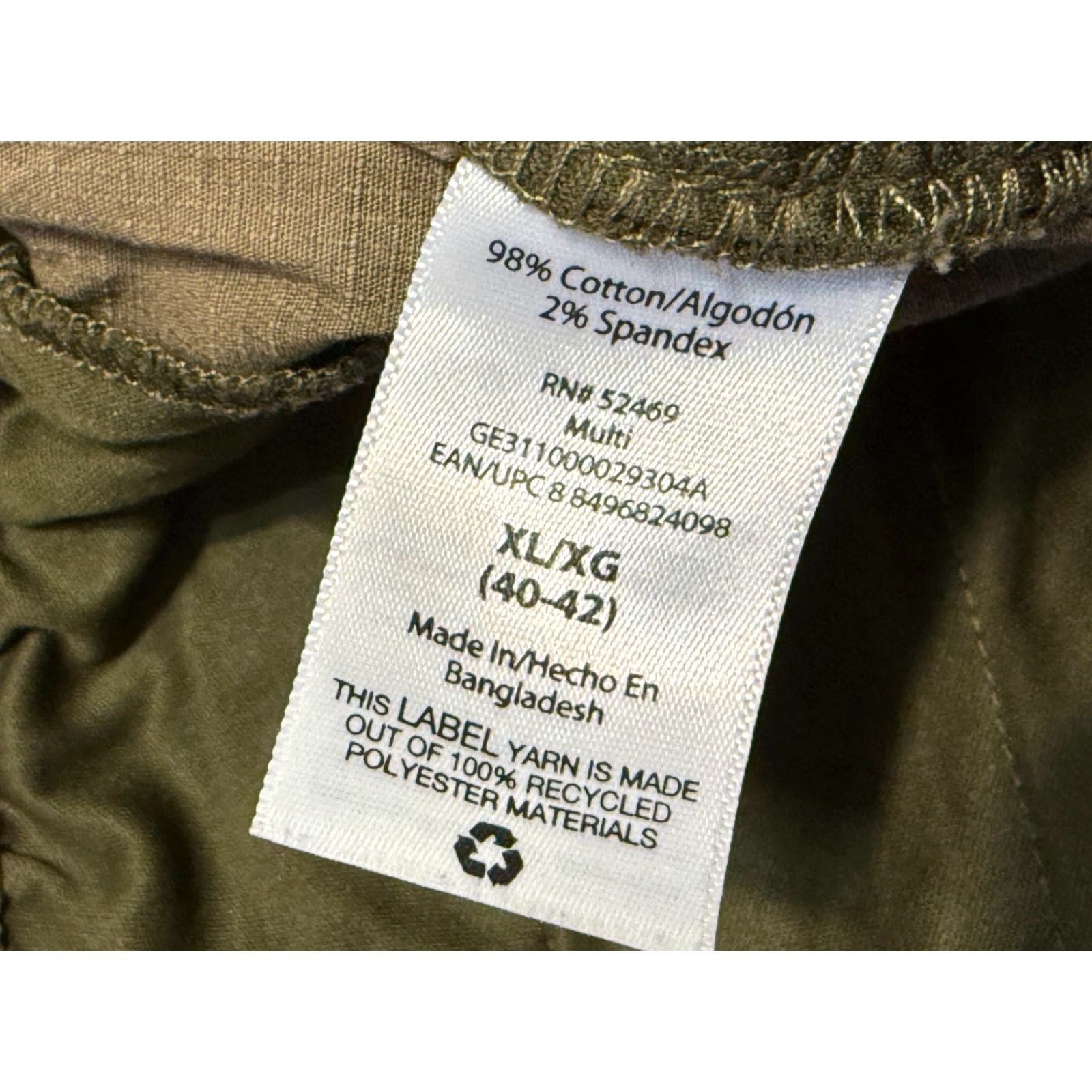 George George Pants Cargo Pants Men XL Camouflage Tie Waist Pull On Multicolor Green Brown Inseam 28.5 inches Size US 36 / EU 52 - 7 Thumbnail