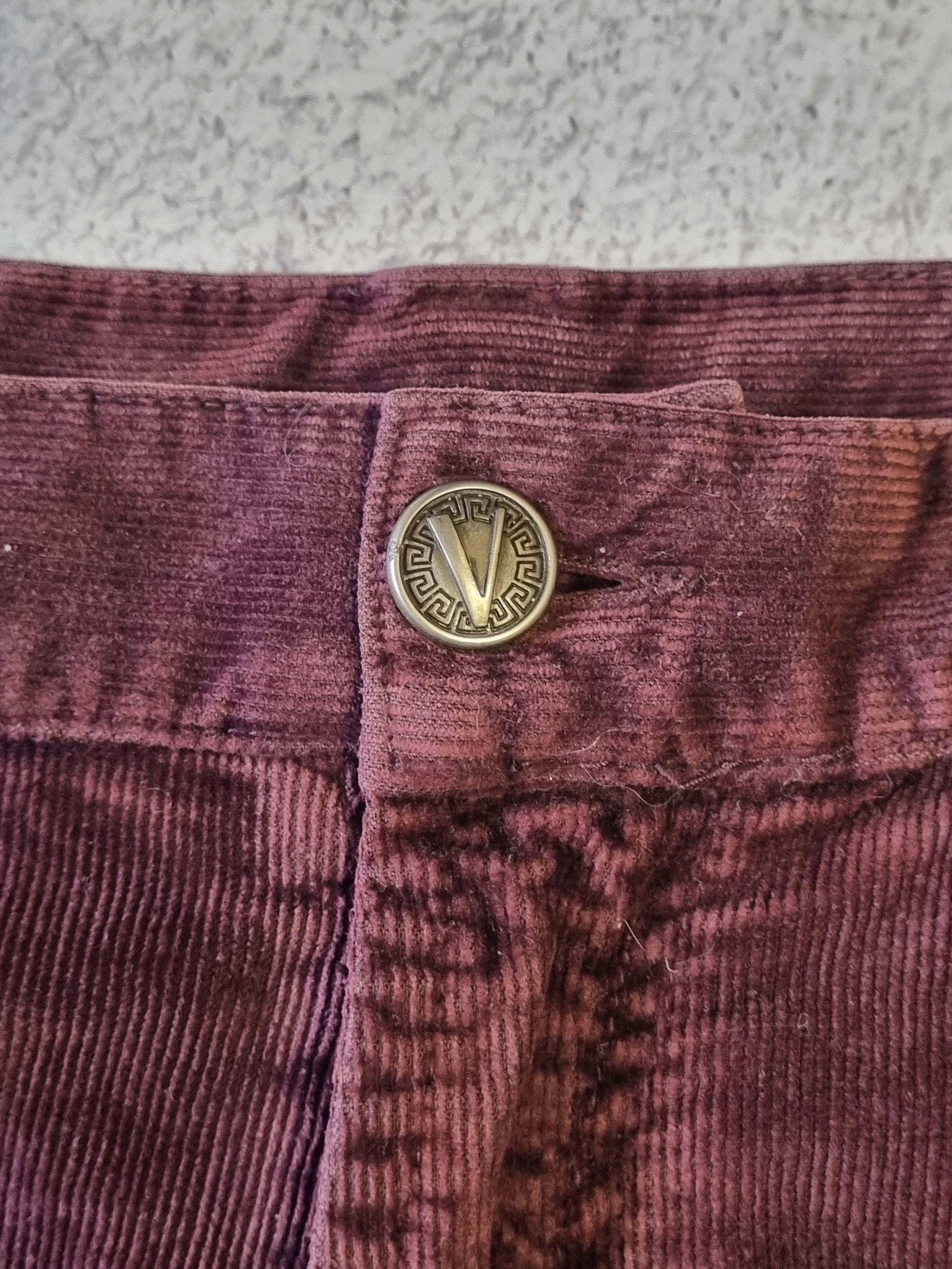 Versace Vintage Versace Collection Velvet Bordo Skirt Size 32" / US 10 / IT 46 - 5 Thumbnail