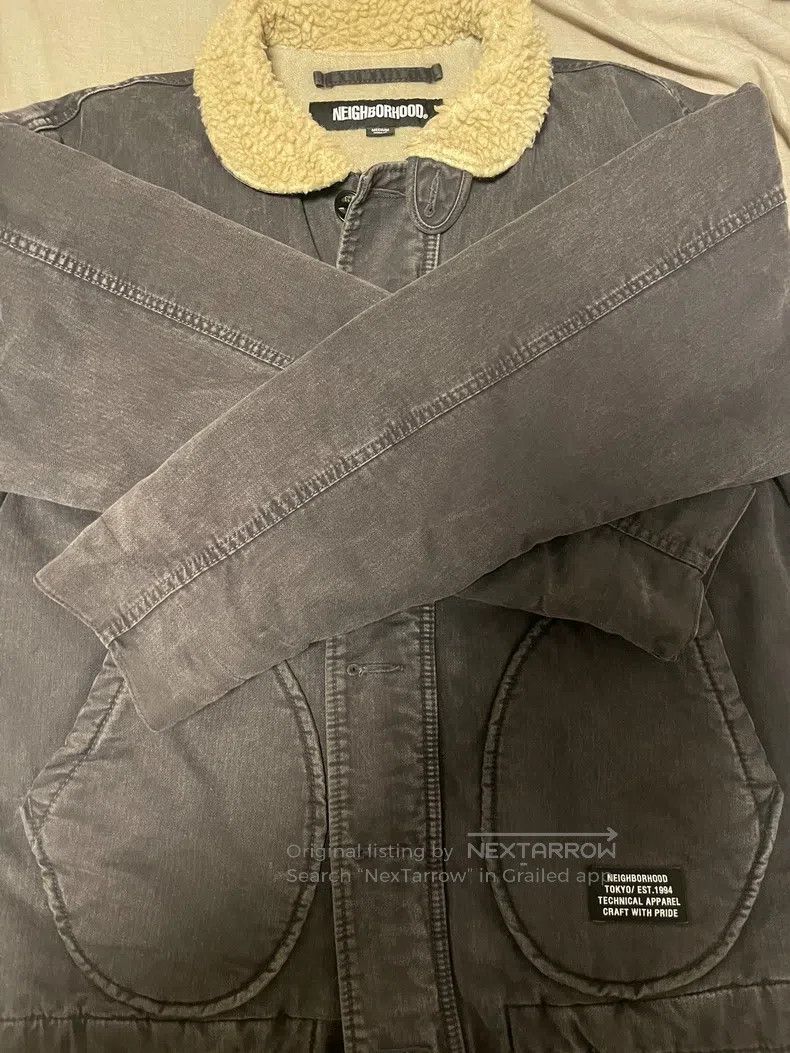 Neighborhood Neighborhood Distressed N1 Lamb Fleece Jacket Deck Jacket Size US M / EU 48-50 / 2 - 9 Thumbnail