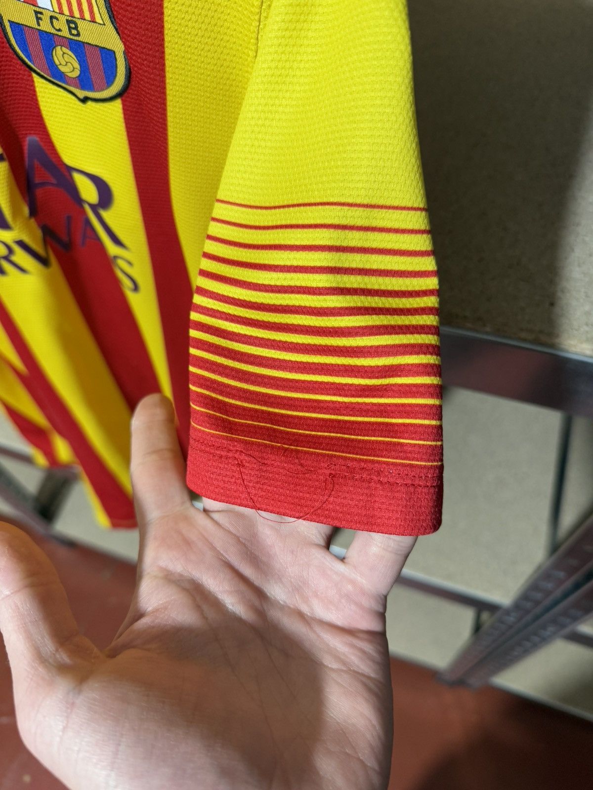 Nike Nike FC Barcelona 2014 2015 Fourth Football Soccer Jersey Size US L / EU 52-54 / 3 - 13 Thumbnail