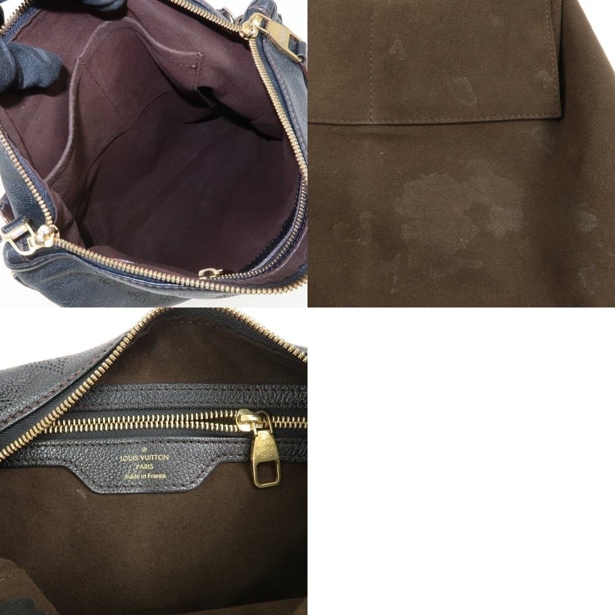 Louis Vuitton Louis Vuitton Mahina Selene MM Leather Shoulder Bag Black Size ONE SIZE - 8 Thumbnail