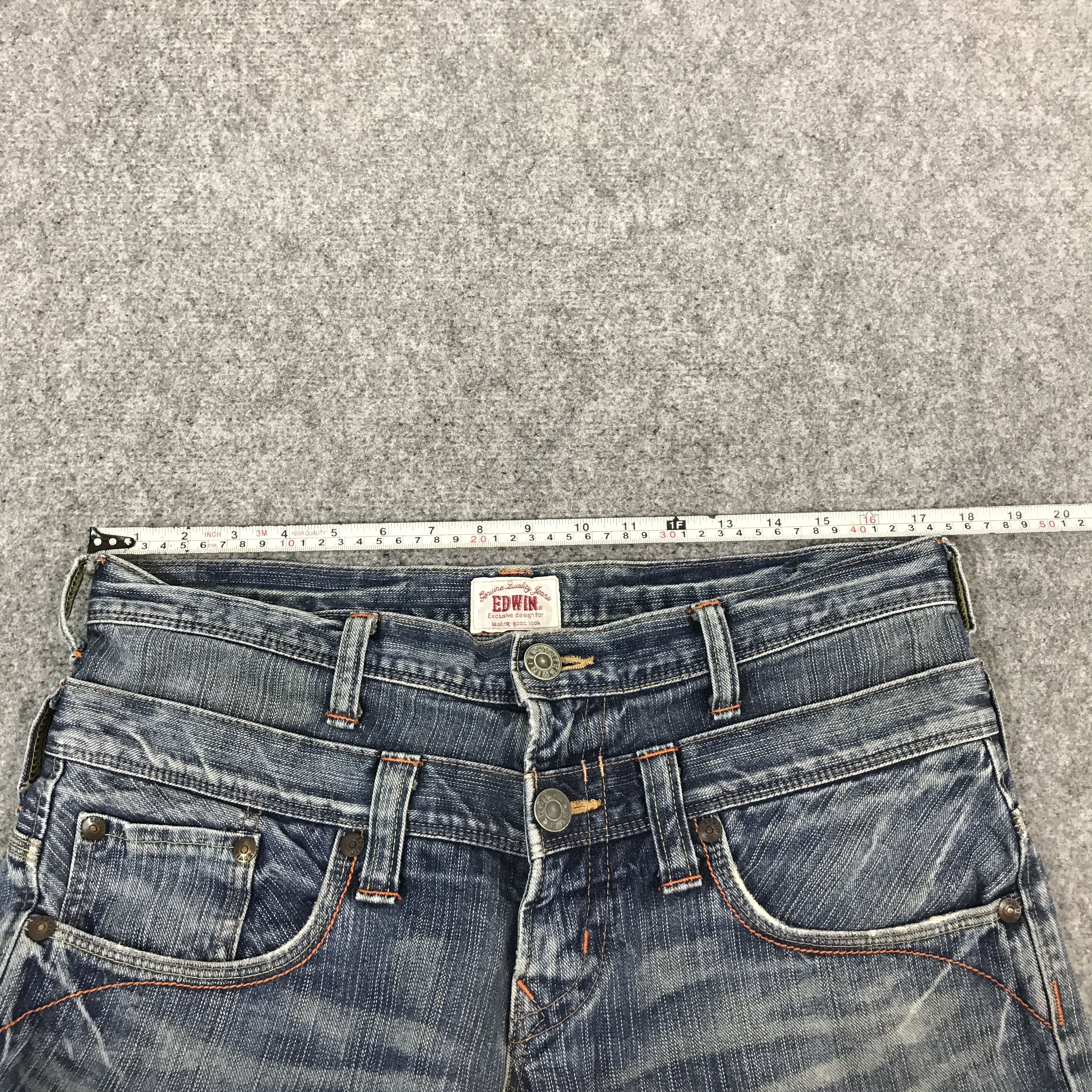 Japanese Brand BAGGY EDWIN JAPAN DOUBLE WAISH STYLE JEANS PANTS Size US 32 / EU 48 - 9 Thumbnail