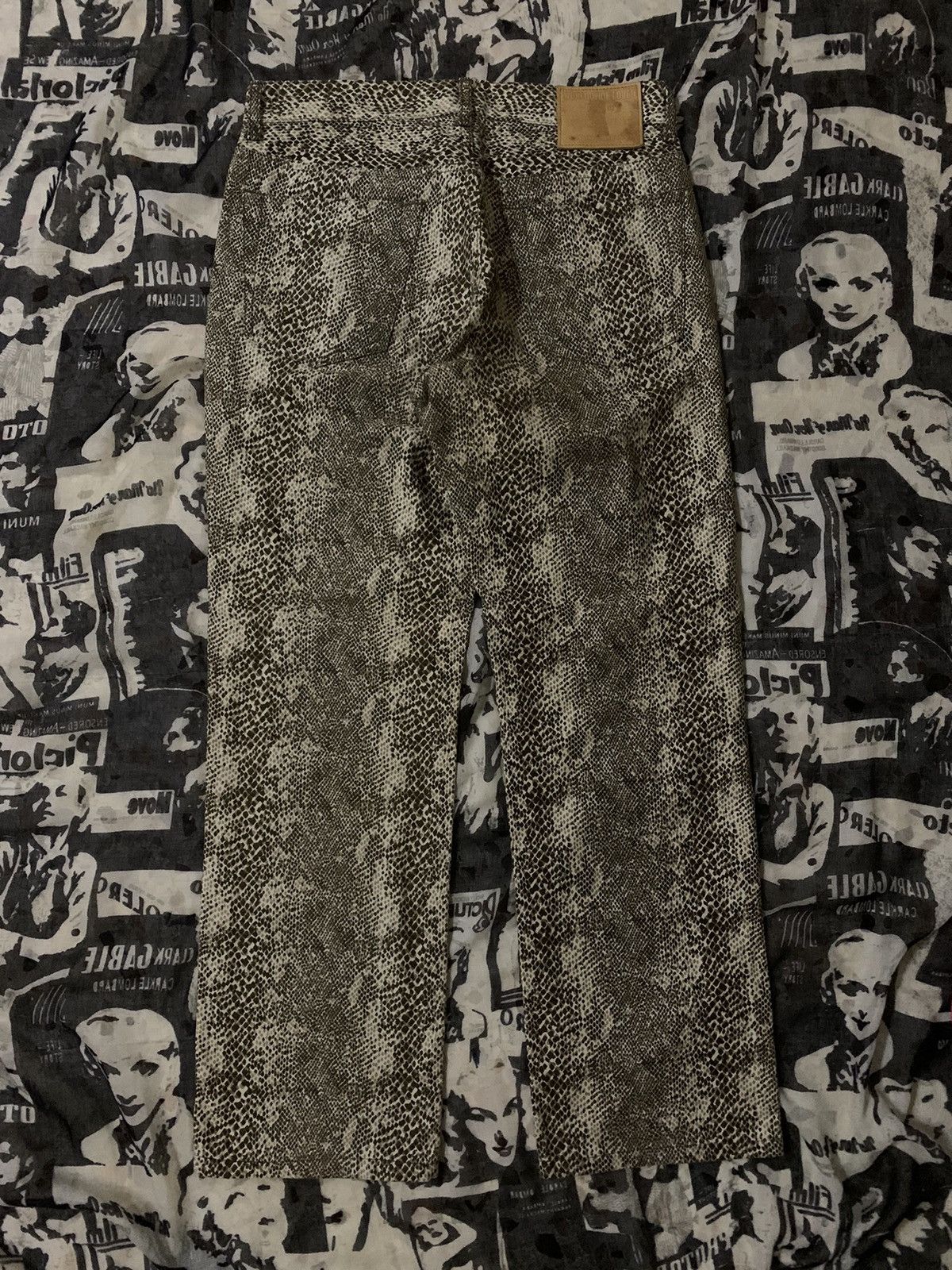 Tornado Mart 💥Avant Garde Japanese World Wide Snakeskin Print Pant Size US 29 - 4 Thumbnail