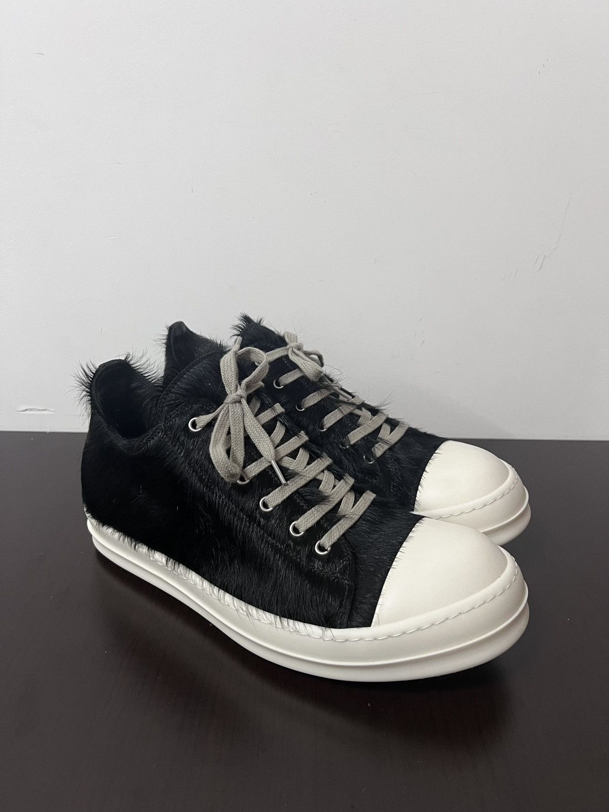 Rick Owens Rick owens pony hair ramones low top sneakers Size US 10.5 / EU 43-44 - 6 Thumbnail