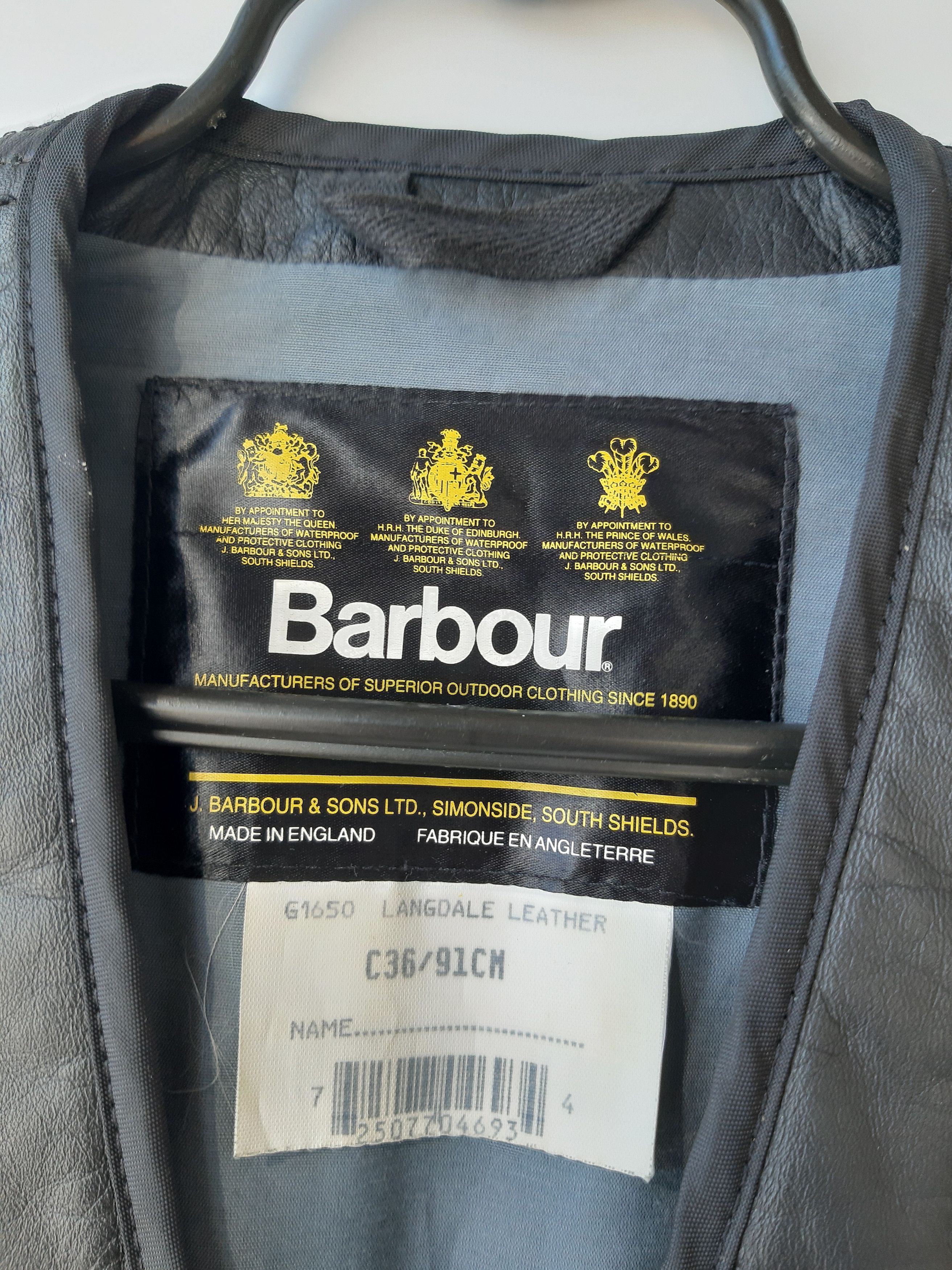 Barbour × Vintage Barbour G1650 Langdale Nova Leather Men's Hunter Vest Gilet Size US M / EU 48-50 / 2 - 5 Thumbnail