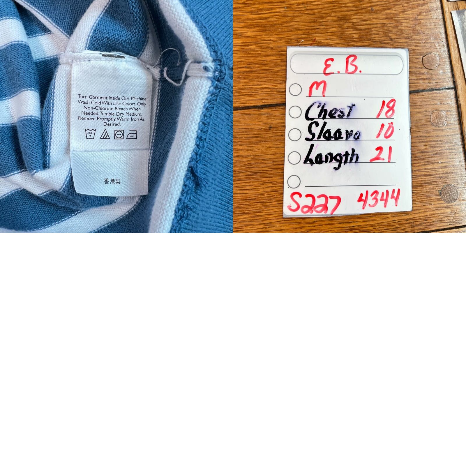 Eddie Bauer Eddie Bauer Womens Sweater Size Medium Crew Neck Striped Blue 100% Cotton Knit Pullover Casual 3/4 Sleeve Size M / US 6-8 / IT 42-44 - 8 Thumbnail