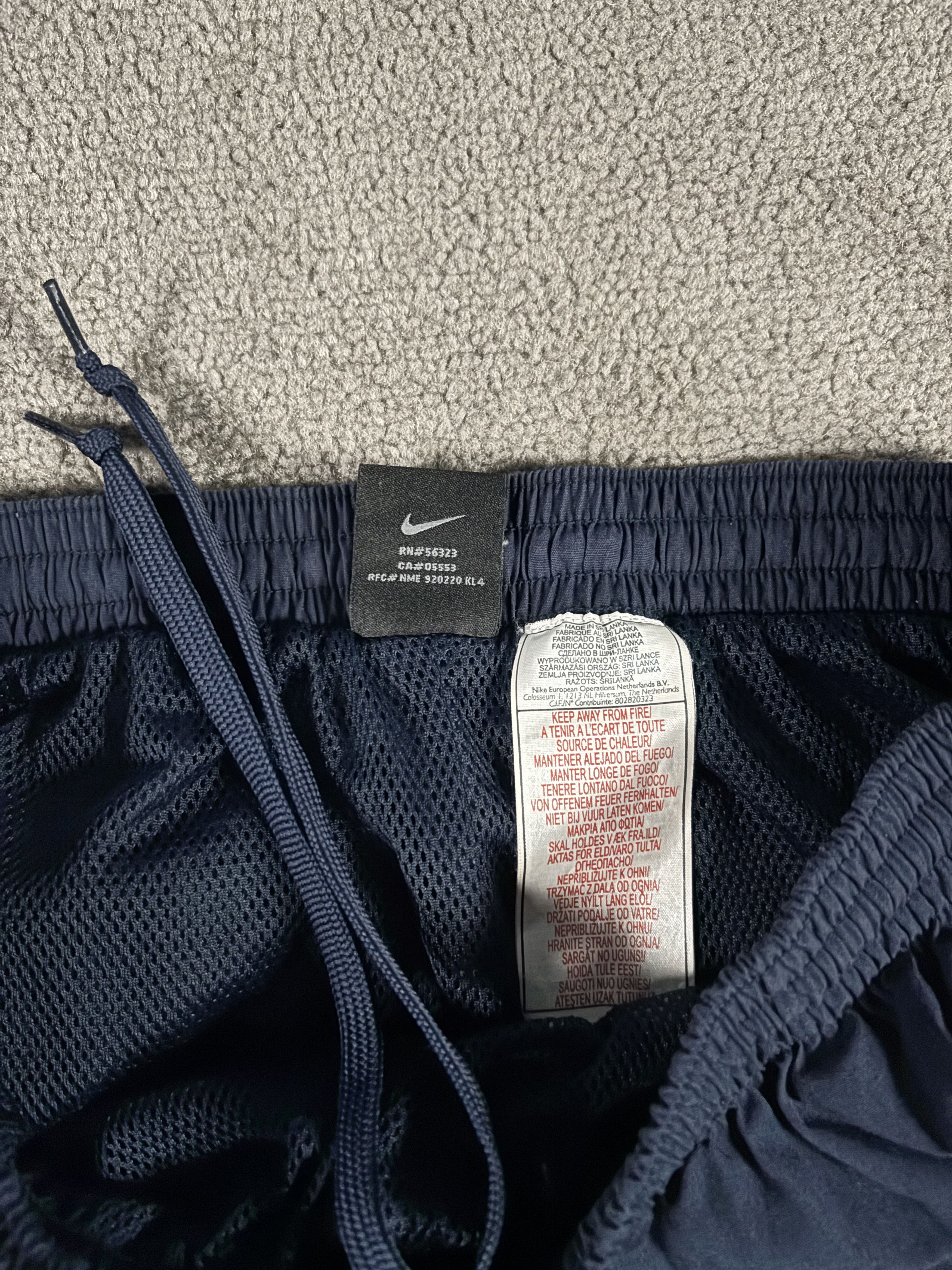 Nike Nike XL Navy Blue Vintage Logo Long Adjustable Shorts Size US 34 / EU 50 - 4 Thumbnail