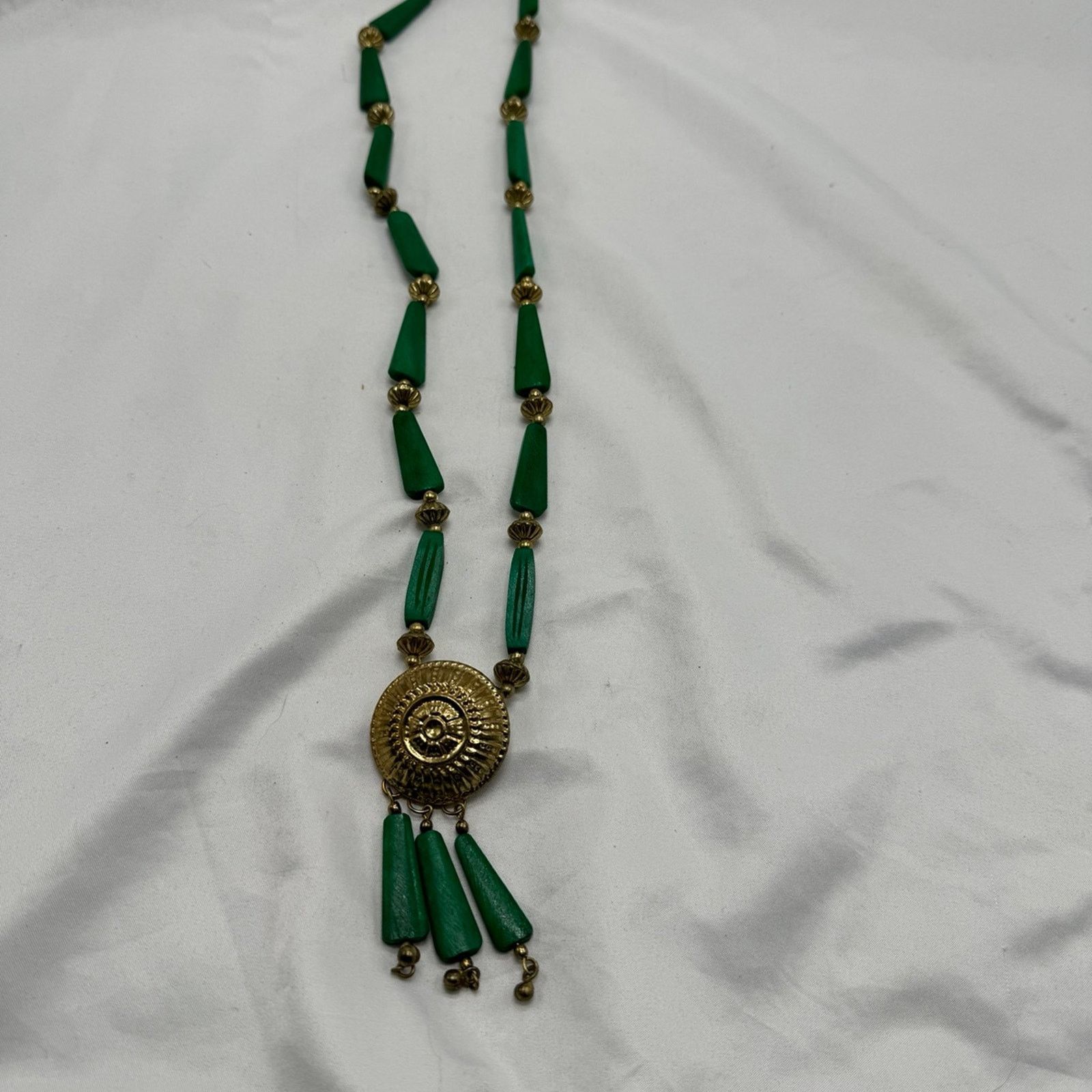 NBDN Nobrandedon VTG wood bead boho necklace Size ONE SIZE - 1 Thumbnail