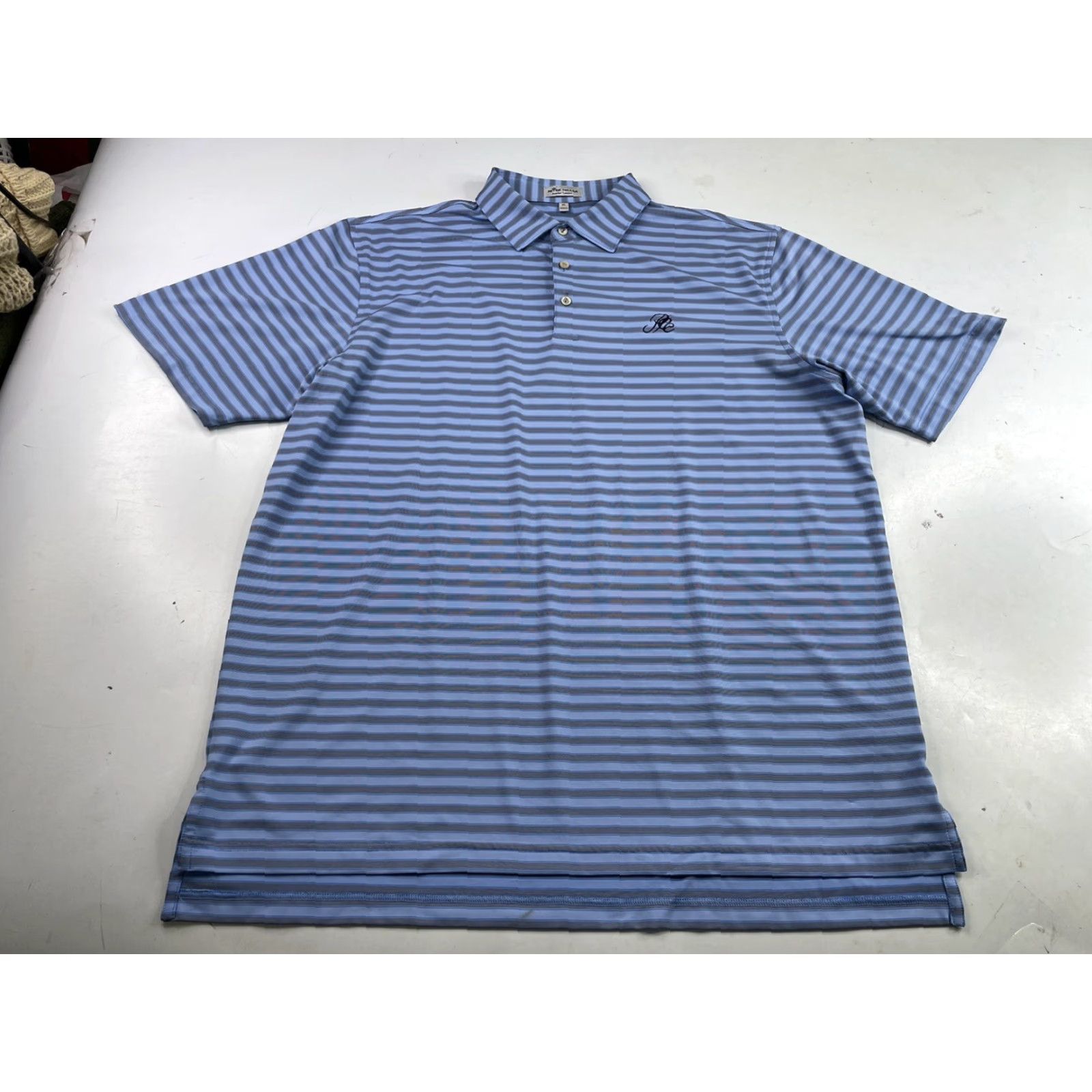 Peter Millar VINTAGE Peter Millar Summer Comfort Golf Polo Shirt Striped Mens XL Pleasantville CC Size US XL / EU 56 / 4 - 3 Thumbnail