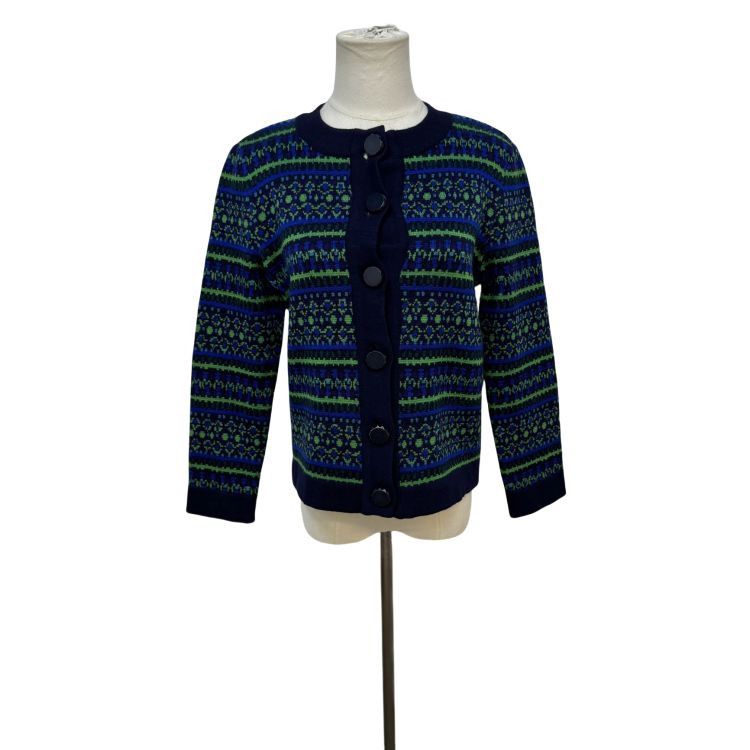 Saint Laurent Paris Saint Laurent Patterned Knit Cardigan Size M Size US M / EU 48-50 / 2 - 1 Thumbnail