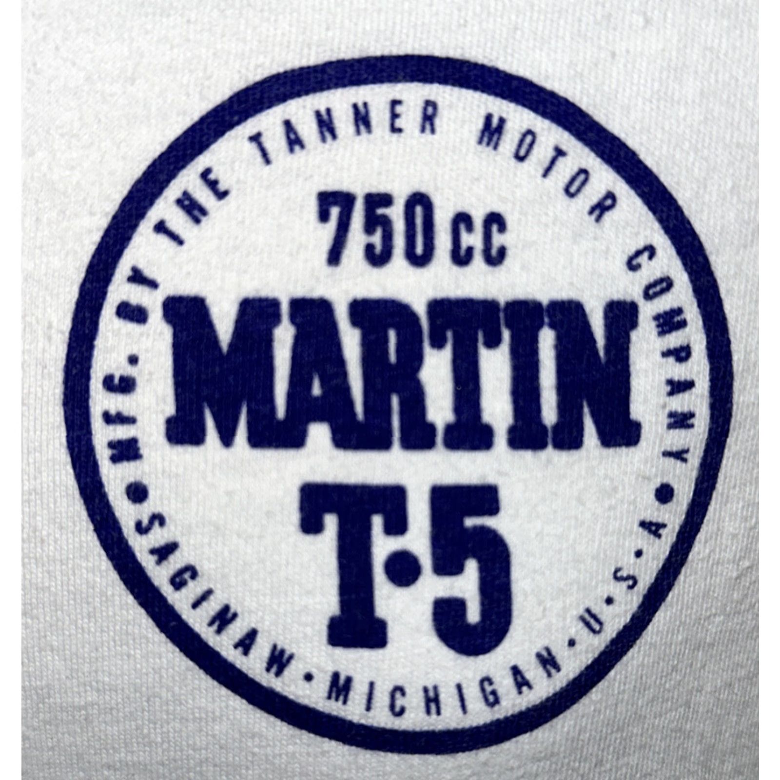 JCPenney VINTAGE Jcpenney T-Shirt Mens White 750cc Martin T5 Size L USA Made Short Sleeve Cotton Regular Size US L / EU 52-54 / 3 - 4 Thumbnail