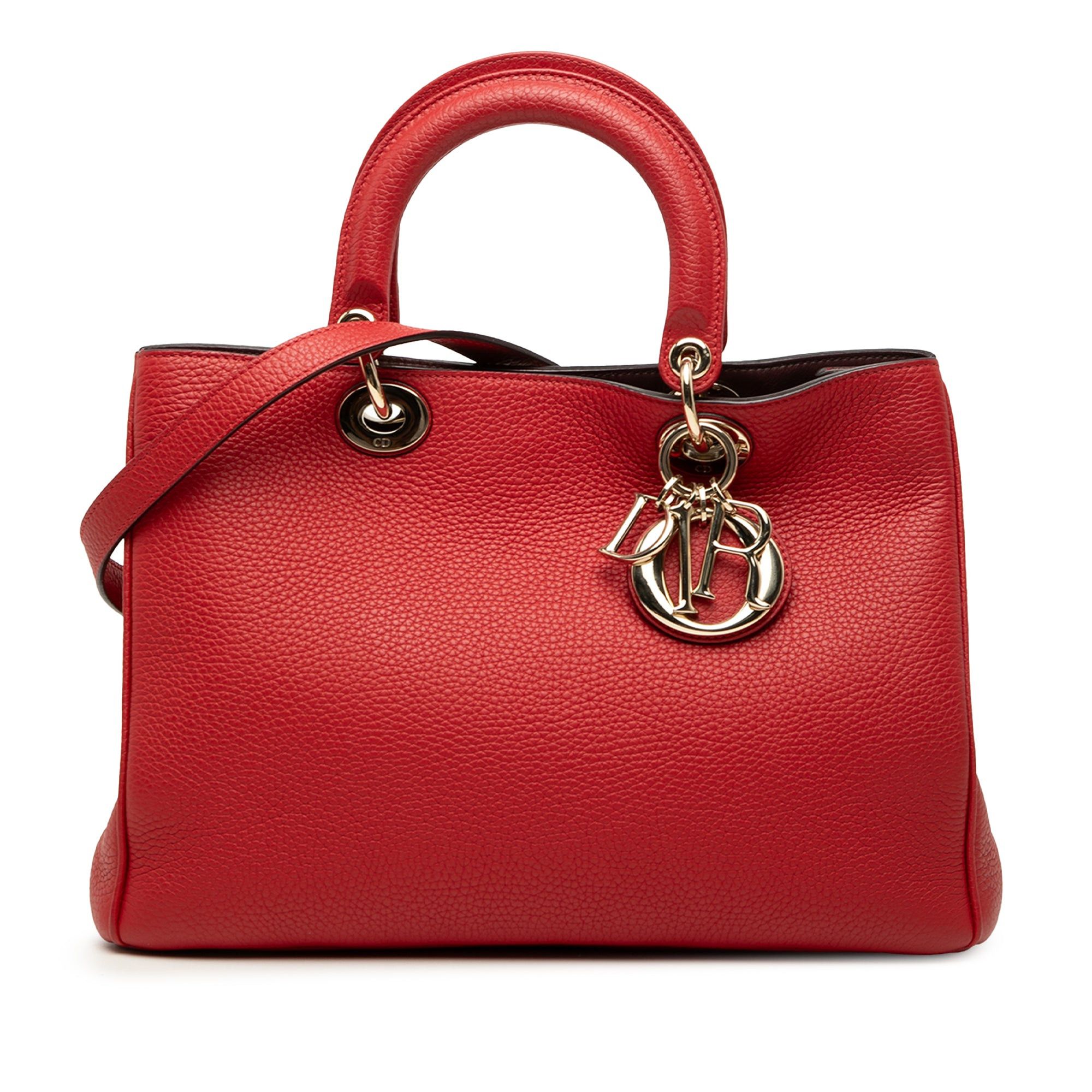 Dior Medium Pebbled Calfskin Diorissimo Satchel Size ONE SIZE - 1 Thumbnail