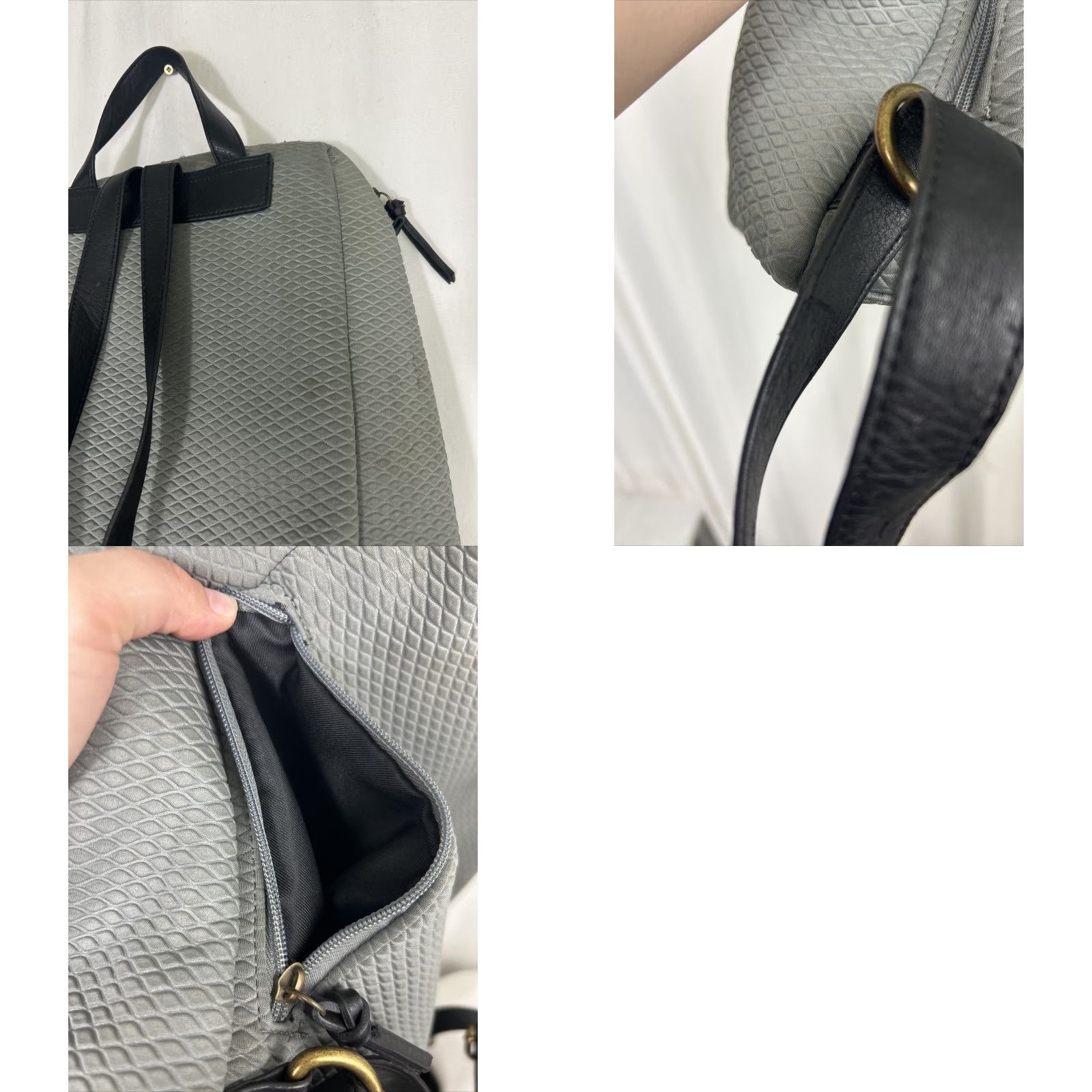 The Sak The Sak Elliott Lucca Olvera Backpack Gray Textured Medium Women Size ONE SIZE - 11 Thumbnail