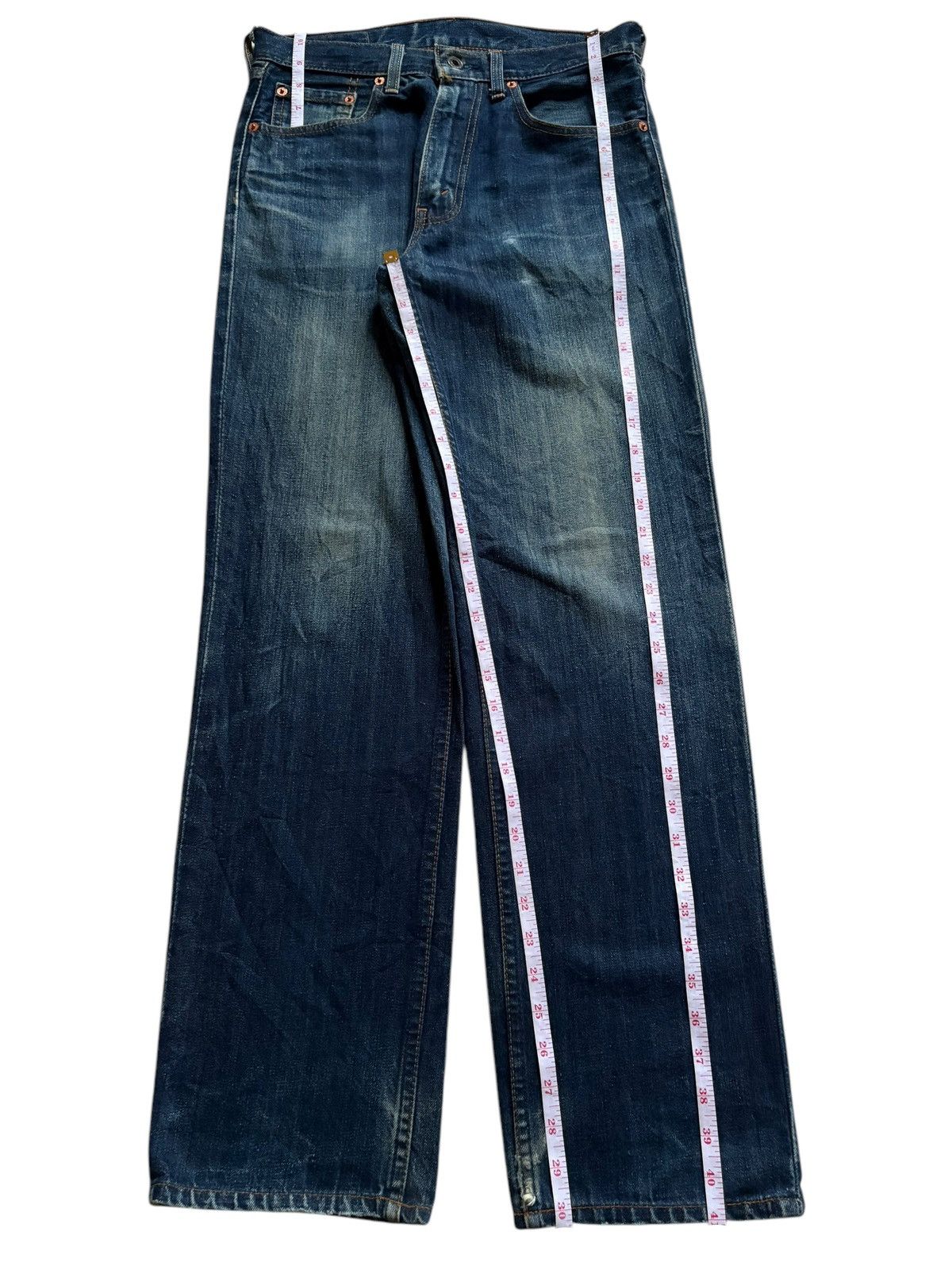 Levi's Vintage Levis 502 Faded Blue Wash Distress Loose Jeans Size US 30 / EU 46 - 13 Thumbnail