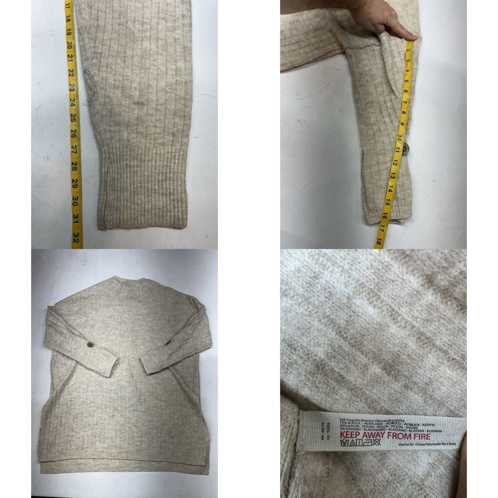 Free People Free People Women's Around The Clock Knit Sweater Pants Set Oatmeal S/M NWT Size S / US 4 / IT 40 - 8 Thumbnail