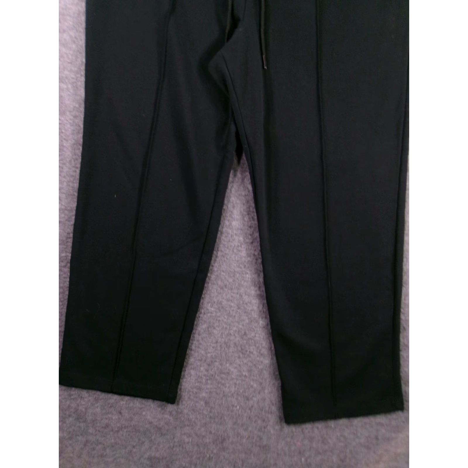Vintage A New Day Pants Womens XL Black Pull On Jogger Tapered Front Crease Drawstring Size 40" / US 18 - 3 Thumbnail