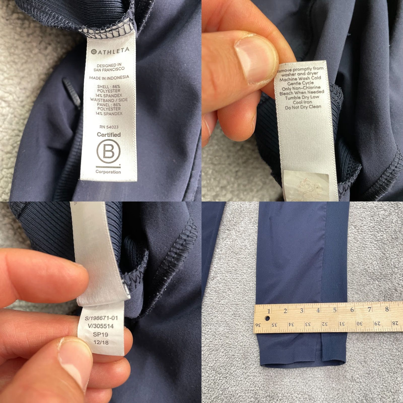 Athleta Athleta Pants Womens 0 Blue Athleta Performance Pull On Tapered Leg Jogger Streetwear Activewear (XS-?) Size 25" / US 0 / IT 36 - 8 Thumbnail