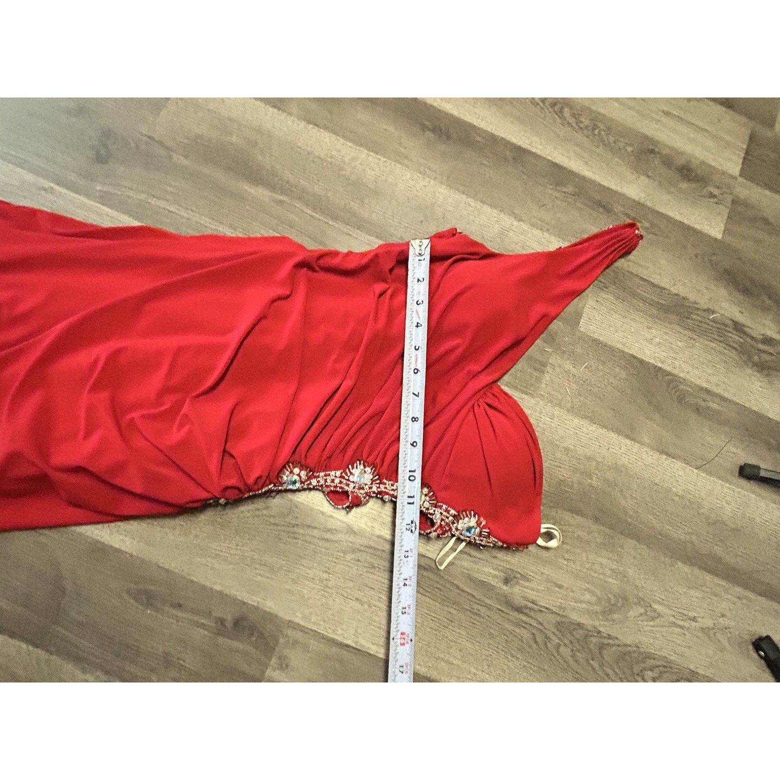 Other J asz Couture size 4 red Strappy Open Side & back Gem Dress Size S / US 4 / IT 40 - 15 Thumbnail