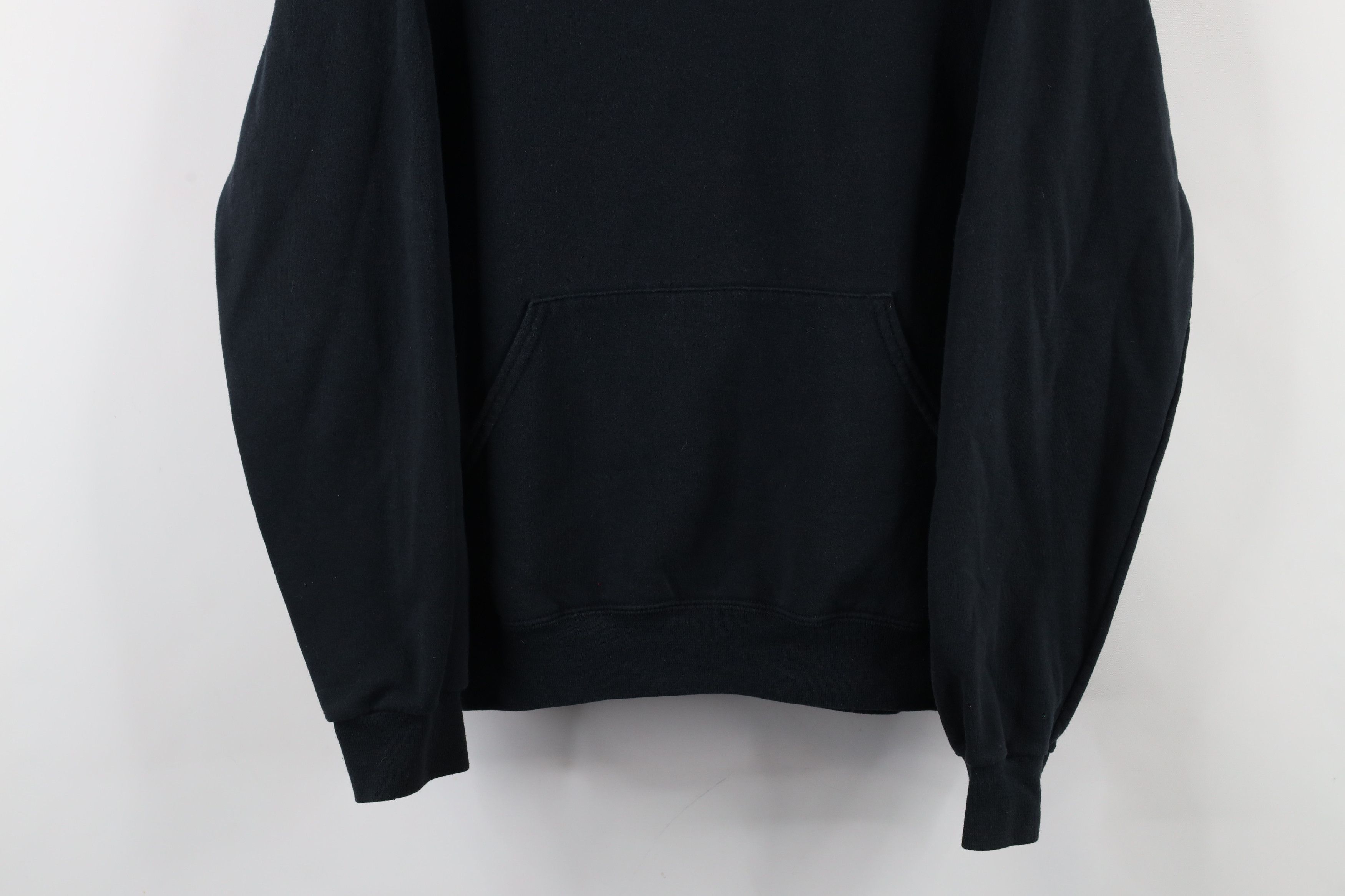 Vintage Vintage 90s Streetwear Faded Blank Hoodie Sweatshirt Black Size US S / EU 44-46 / 1 - 3 Thumbnail
