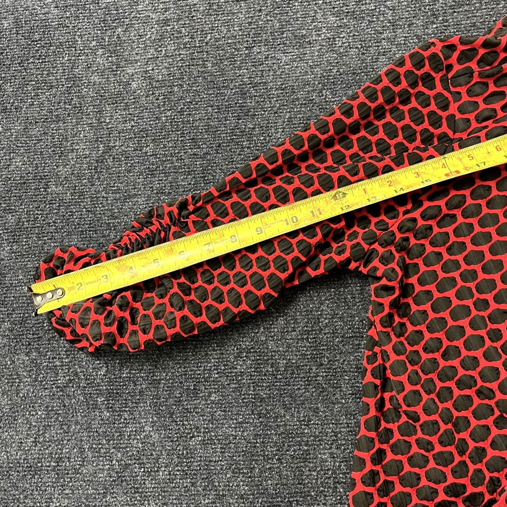 Vintage Peck & Peck Jacket Womens Large Red Black Geometric Textured Open Front Pockets Vintage No L Short Jacket Coat Casual Spring Summer Fall Womens Size L / US 10 / IT 46 - 7 Thumbnail