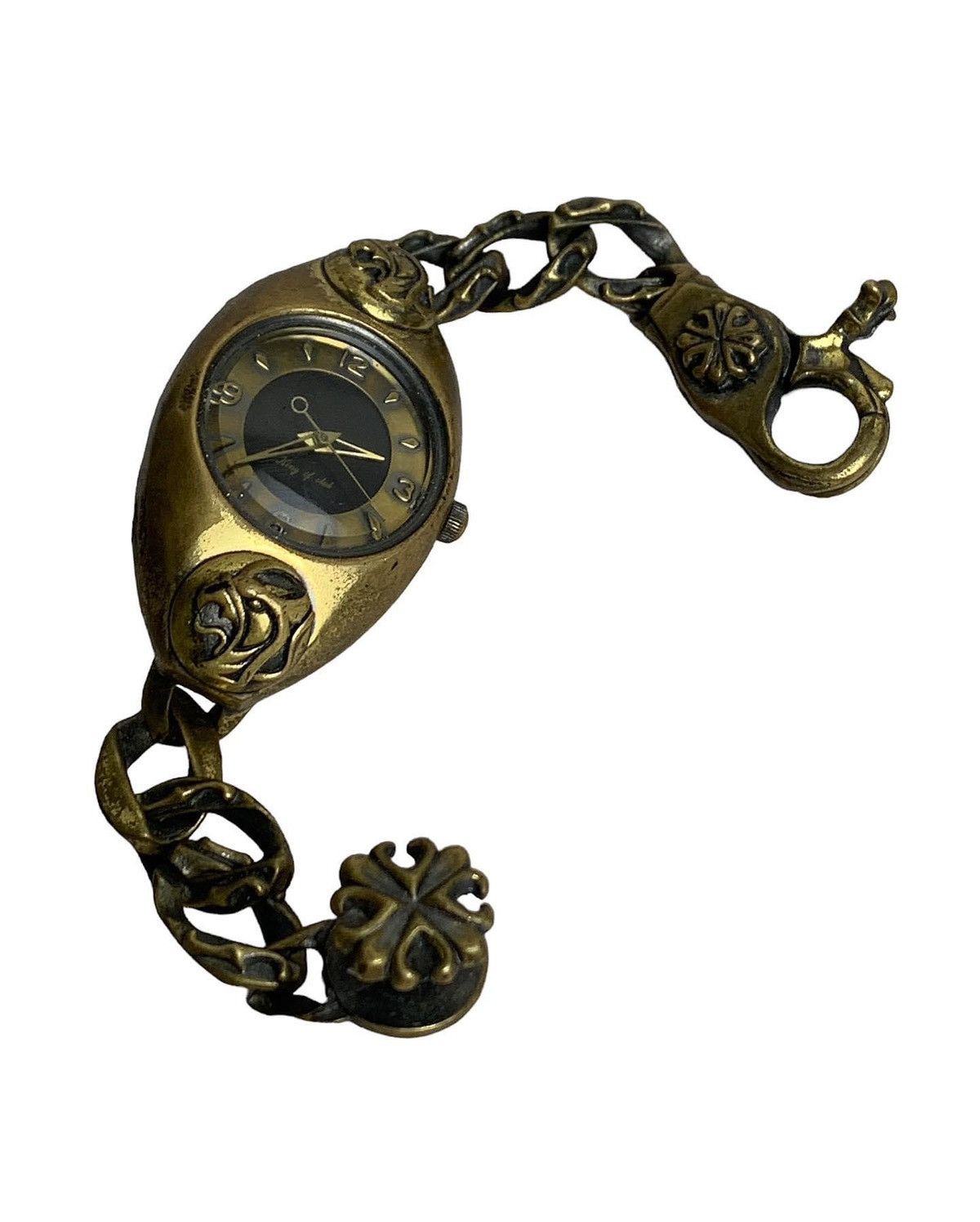 image of Vintage King Of Club Eishin Chain Watch in Copper, Men's