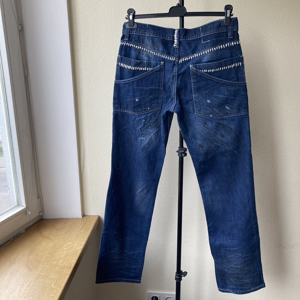 Vintage Avant Garde Denim Jeans Vintage Tim Burton Style Size US 29 - 2 Thumbnail