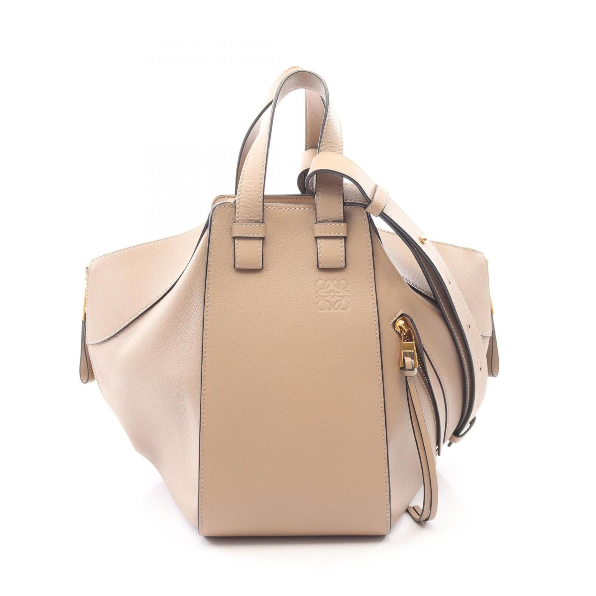 Loewe Loewe Hammock Bag Small 2-Way Handbag Leather Women's Beige Size ONE SIZE - 1 Thumbnail