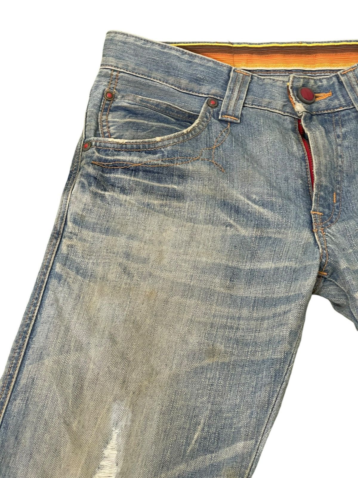 Edwin Flare Jeans Edwin Faded Distress Dirty Grunge Boot Cut 1🟦4 Size US 32 / EU 48 - 8 Thumbnail