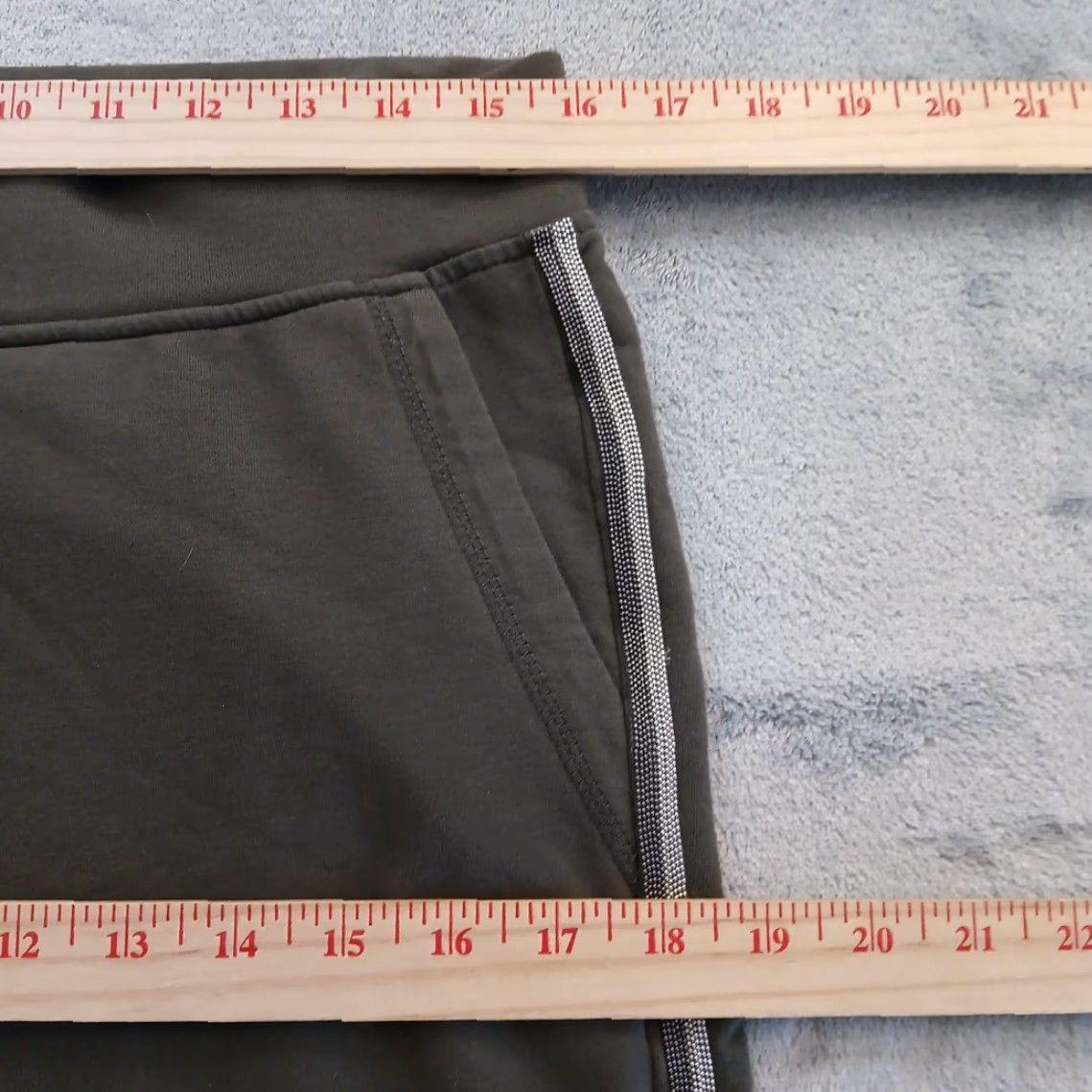 Vintage Chico's Zenergy Ankle Pants Womens 8 Gray Tuxedo Stripe Pull On Elastic Pocket Straight 27.5in Inseam Mens Womens Girls Size 30" / US 8 / IT 44 - 3 Thumbnail