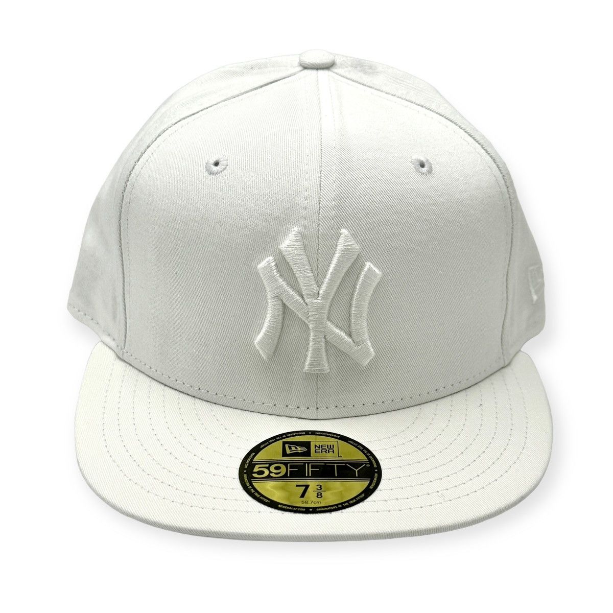 MLB × New Era × New York Yankees Yankees MLB Basic 59Fifty Fitted hat All White 7 1/4 Size ONE SIZE - 1 Thumbnail