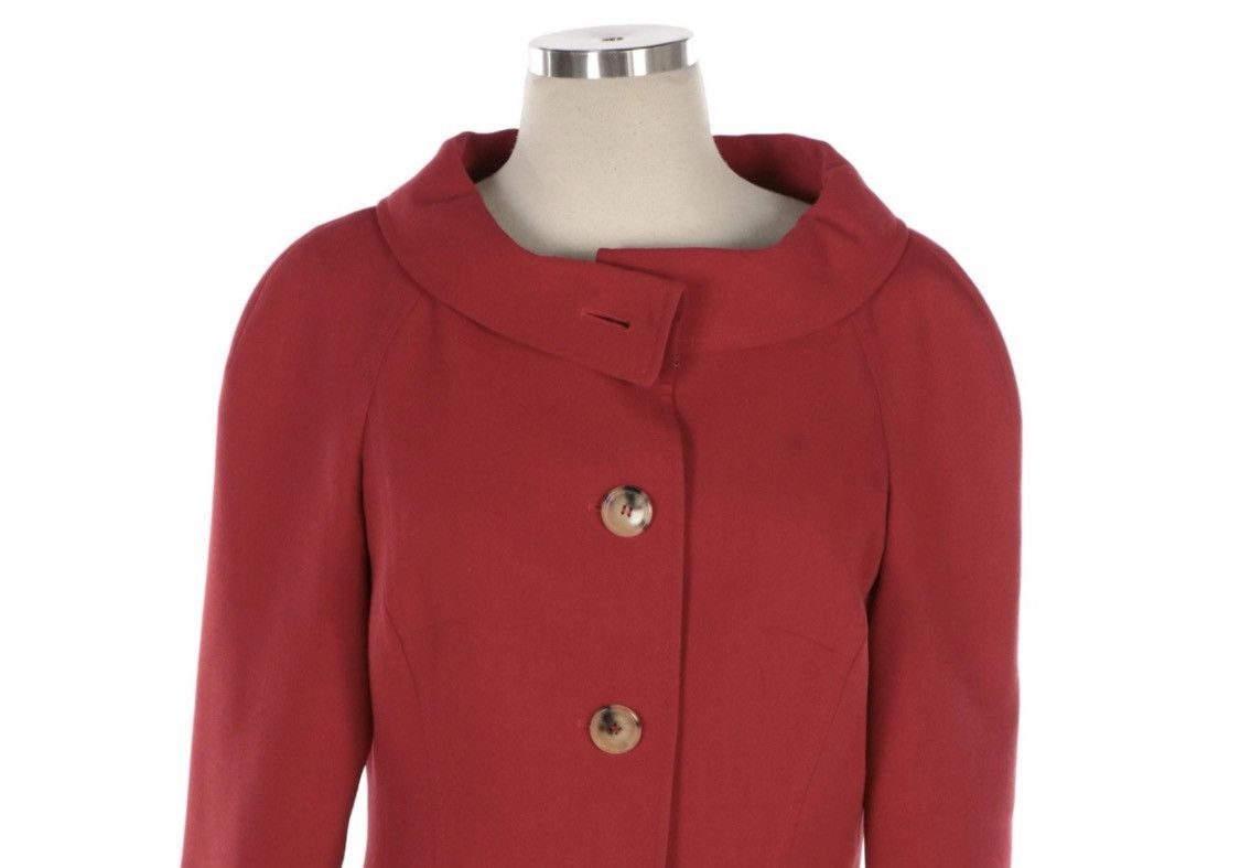 Escada VTG Escada Two-Piece Red Wool Dress & Jacket Set – Size 38 Size XS / US 0-2 / IT 36-38 - 4 Thumbnail