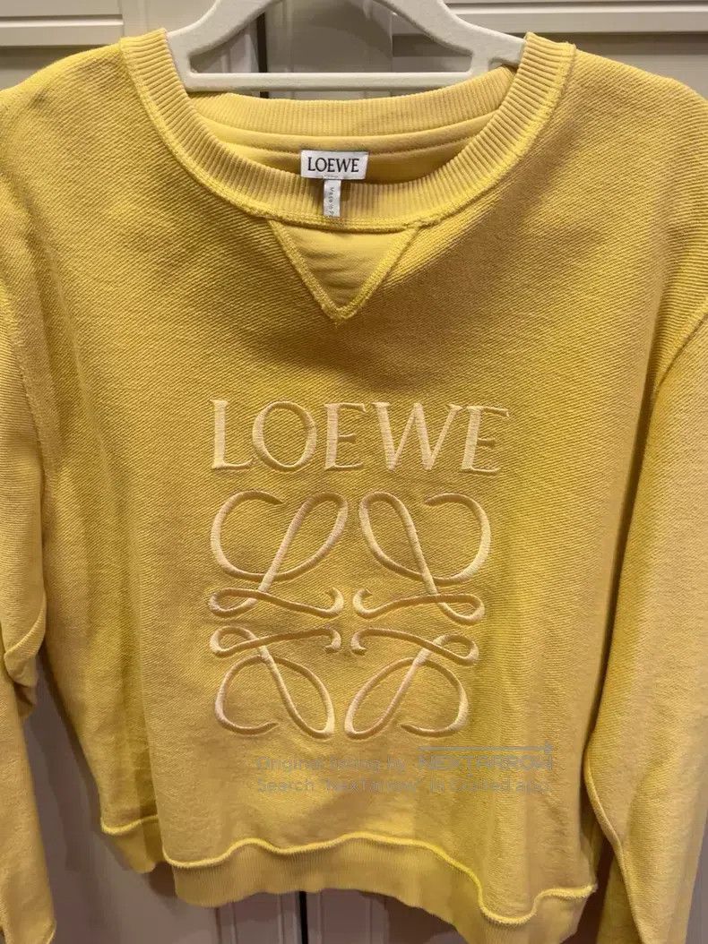 Loewe Loewe Yellow embroidered logo sweatshirt Size XS / US 0-2 / IT 36-38 - 3 Thumbnail
