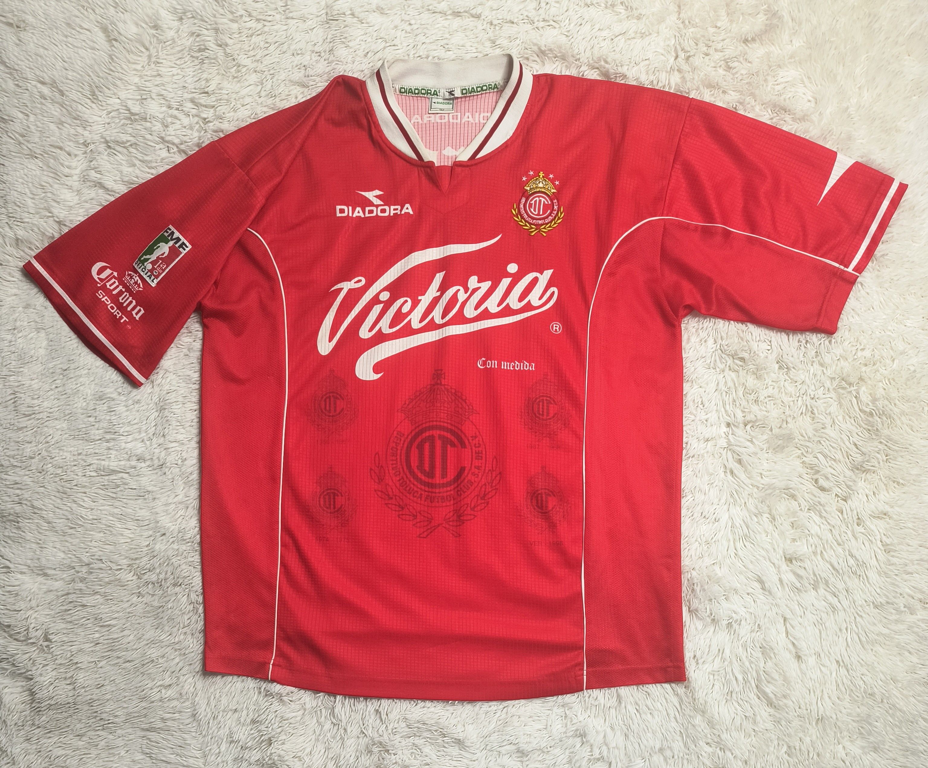 Diadora Vintage Diadora Toluca FC home jersey 1998 Size US L / EU 52-54 / 3 - 1 Thumbnail