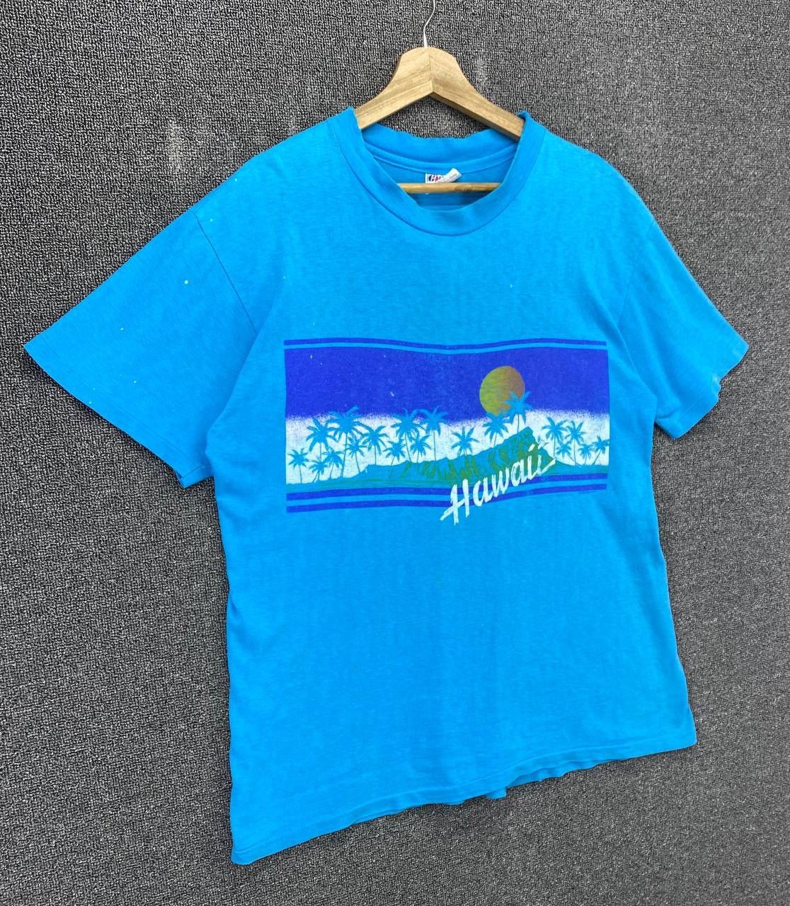 Vintage Vintage 80s Rare Hawaii Sunset Tee T Shirts Size US L / EU 52-54 / 3 - 2 Thumbnail