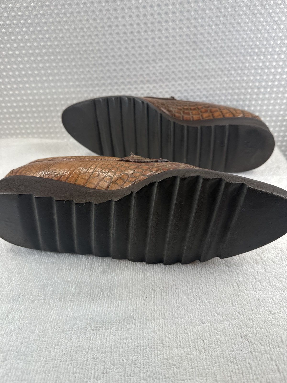 Donald Pliner Donald J Pliner Sport Danisa Croc Embossed Leather Loafers Size US 9 / IT 39 - 6 Thumbnail